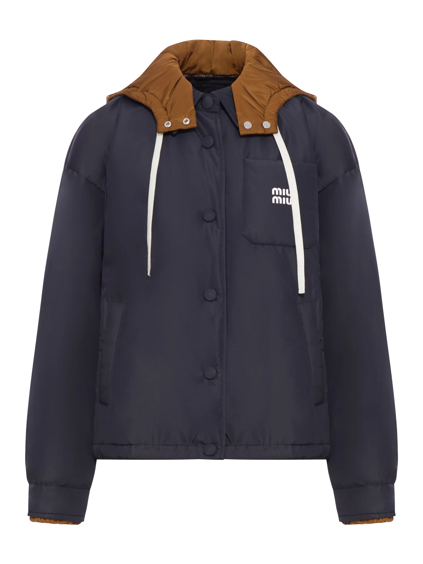 DOWN JACKET WITH PRINTED LOGO