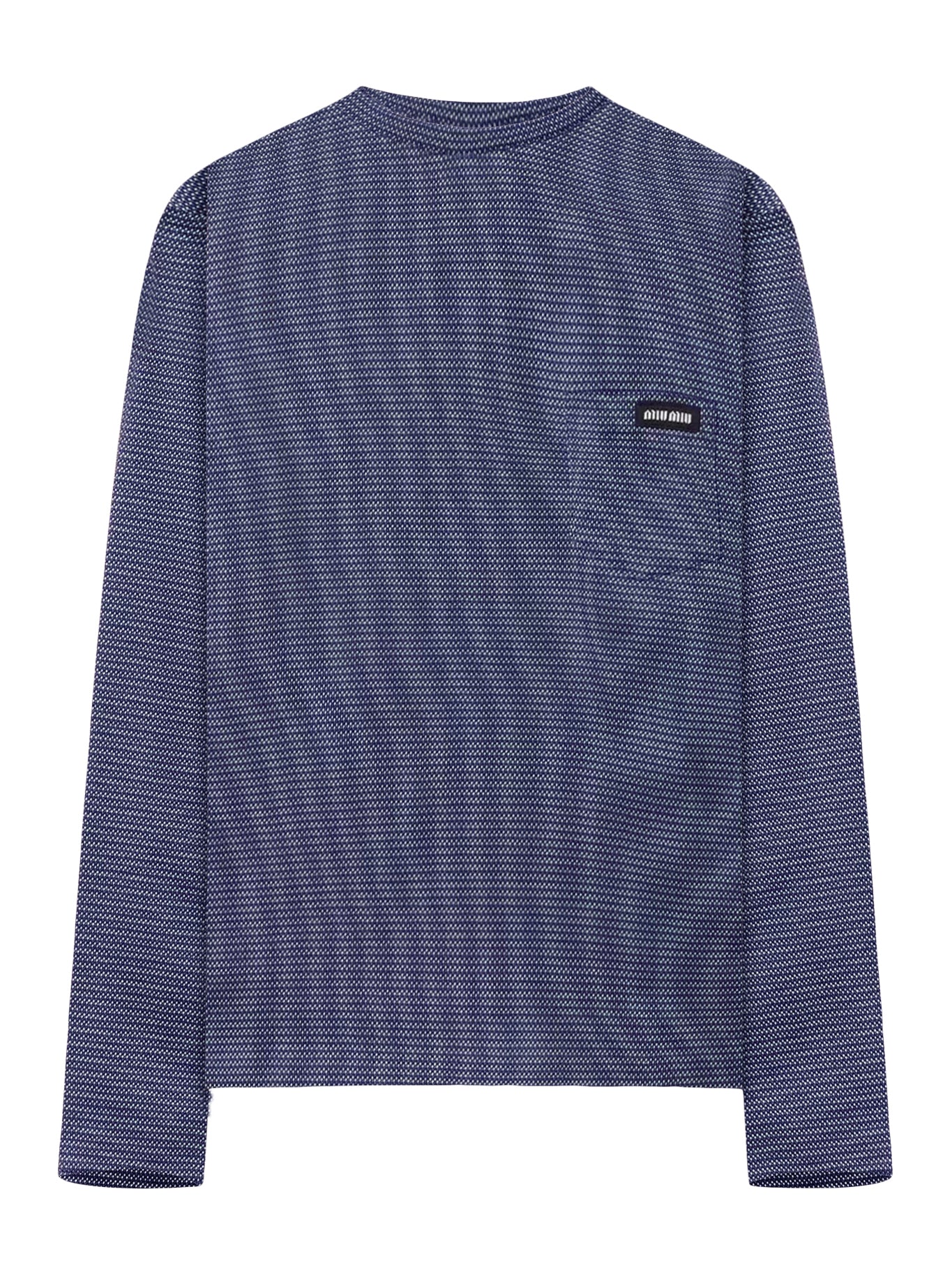 JACQUARD JERSEY T-SHIRT WITH LOGO PATCH