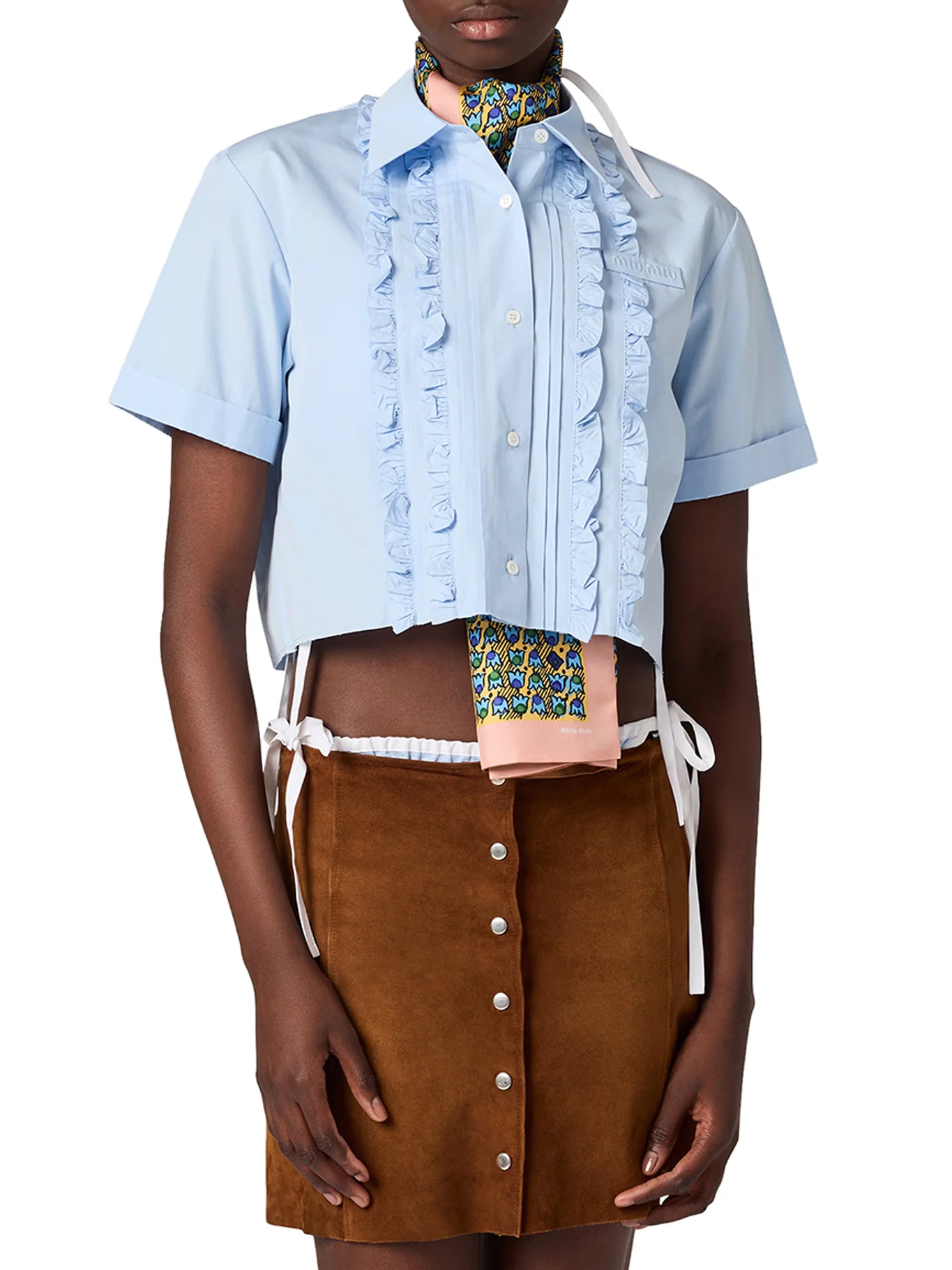 POPLIN SHIRT WITH RUFFLED DETAILS - Image 3