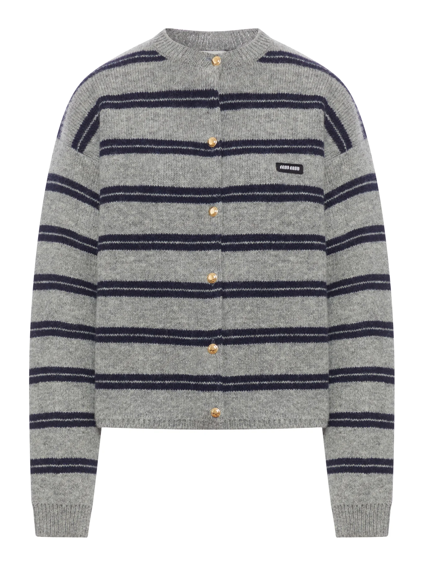 STRIPED CASHMERE CARDIGAN