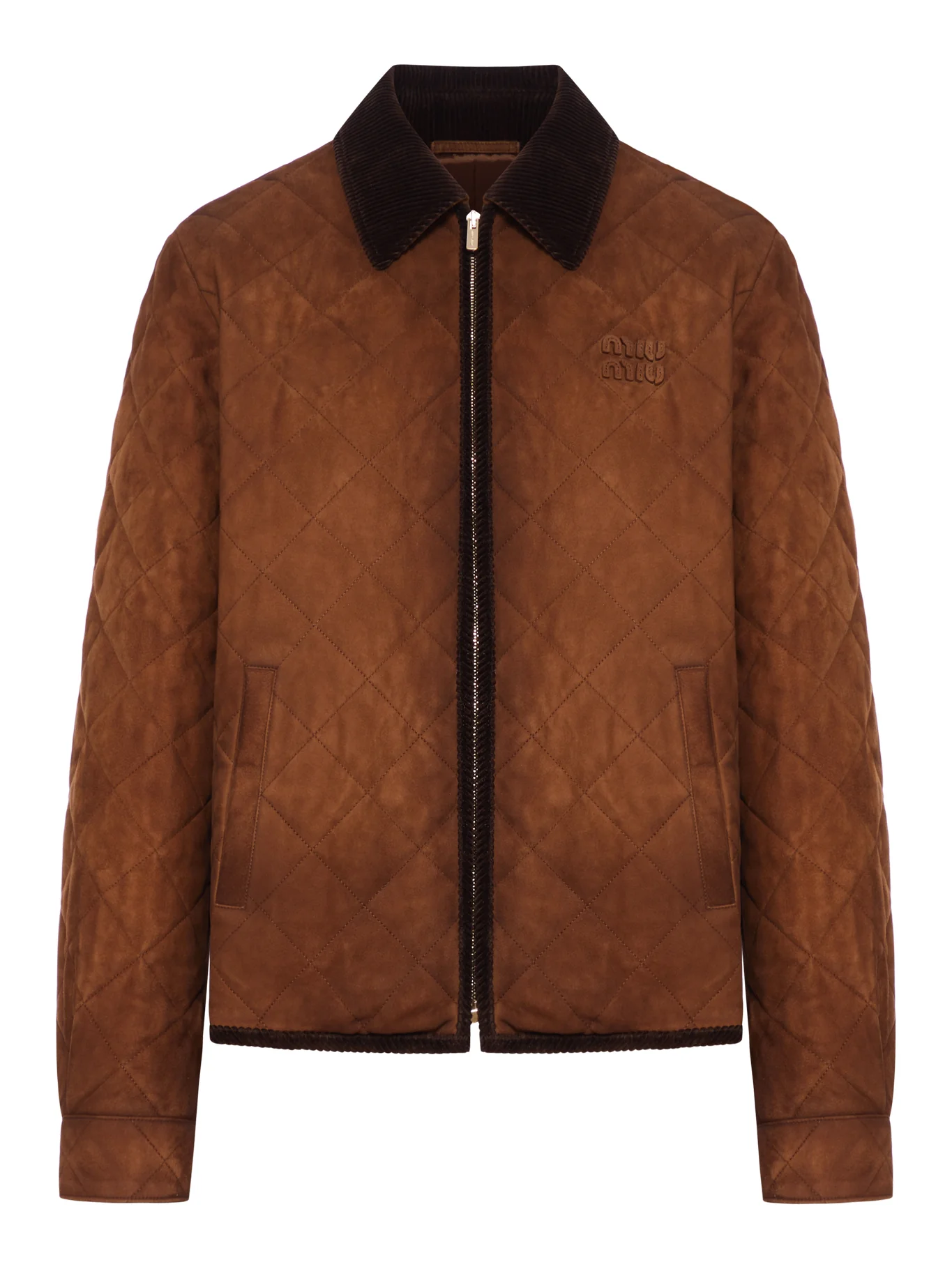 SUEDE JACKET WITH VELVET COLLAR