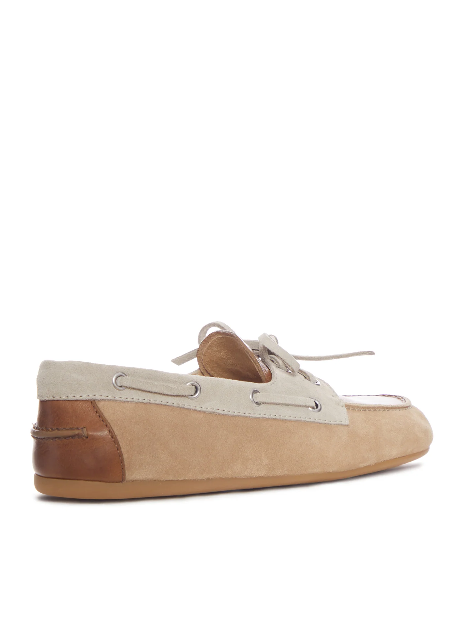UNLINED LEATHER AND SUEDE LOAFERS - Image 3
