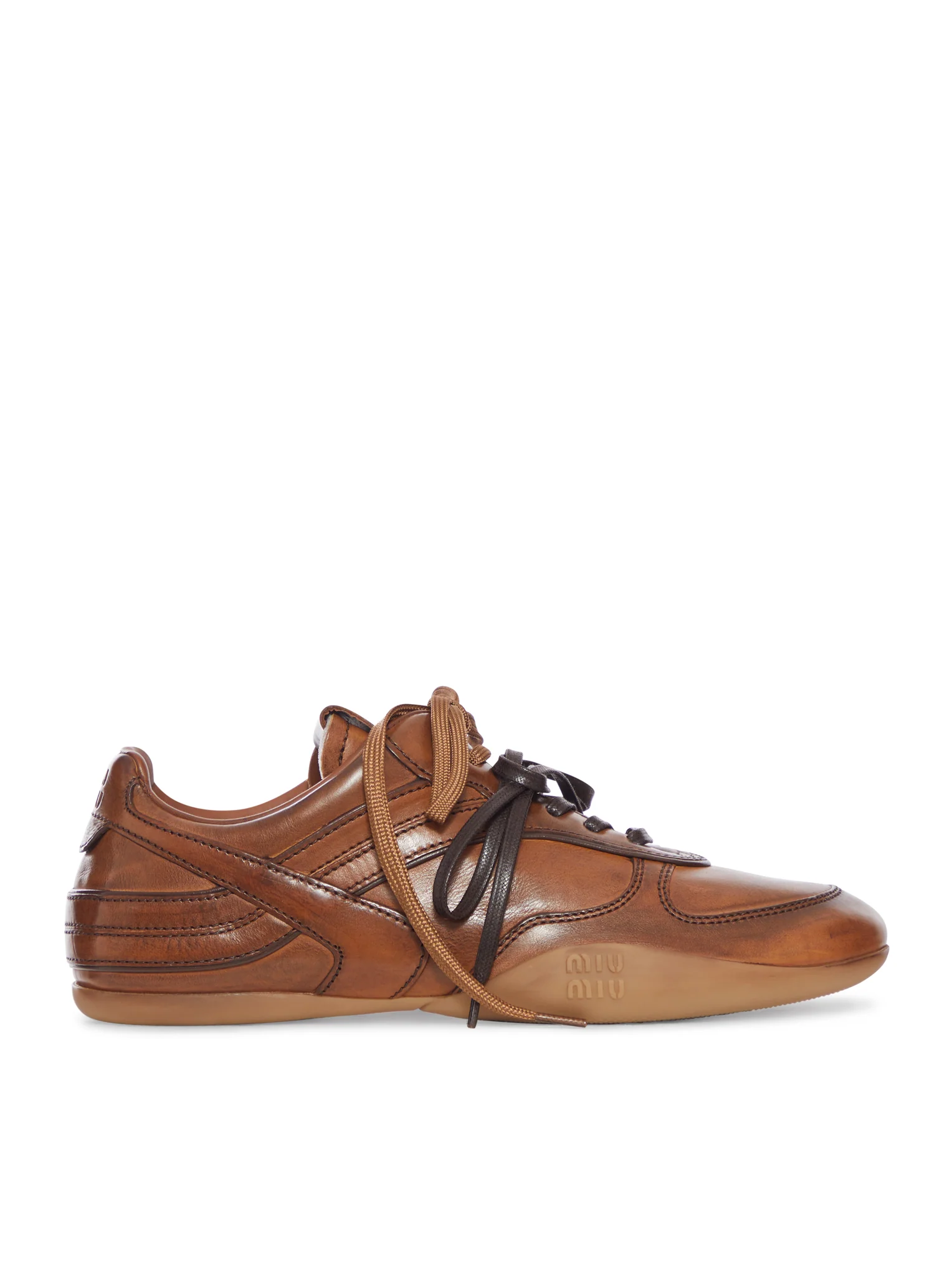 WAXED LEATHER SNEAKERS