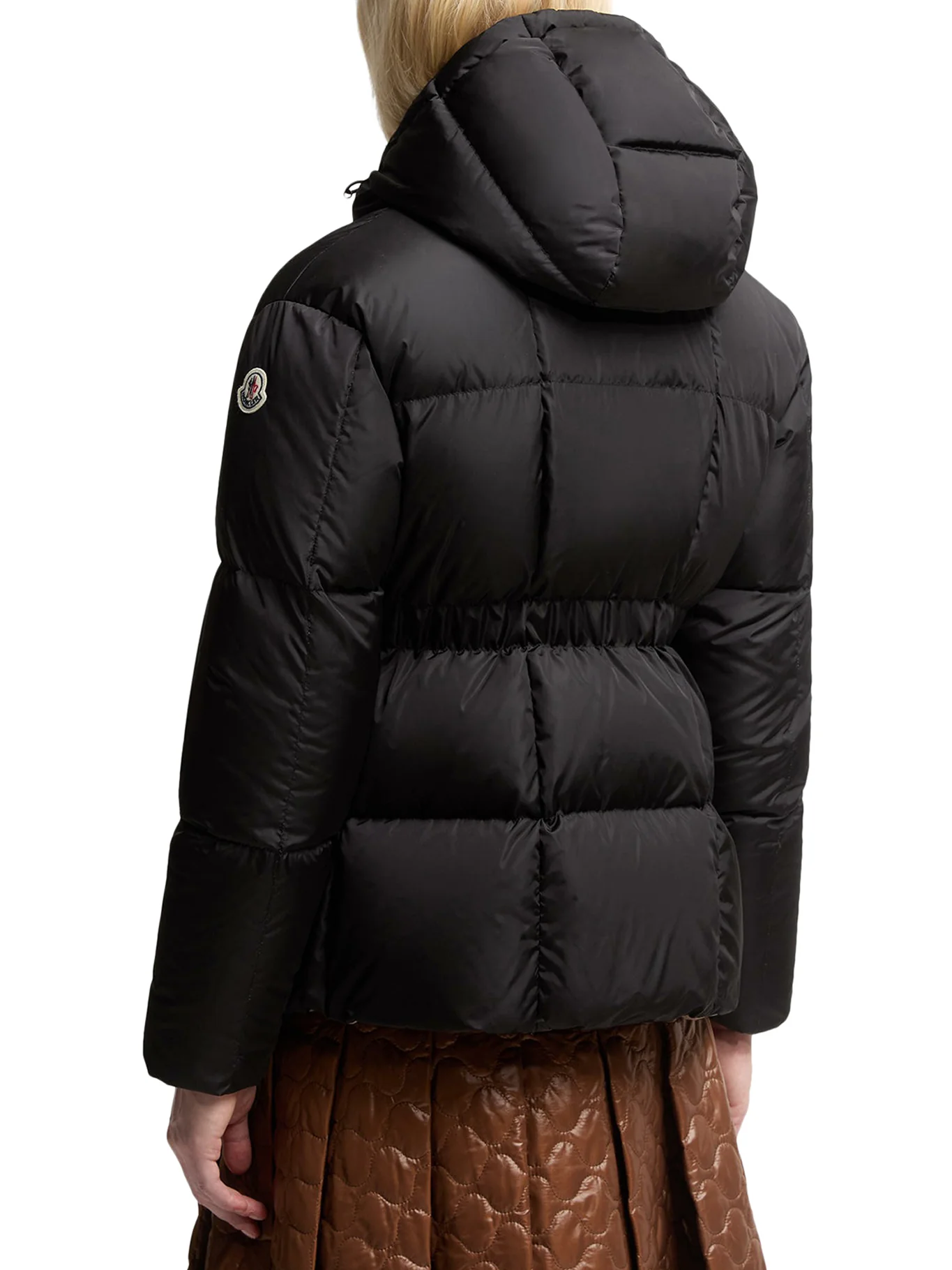 SHORT DOWN JACKET WITH HOOD AND CHECKED QUILTING AGNEUX - Image 4