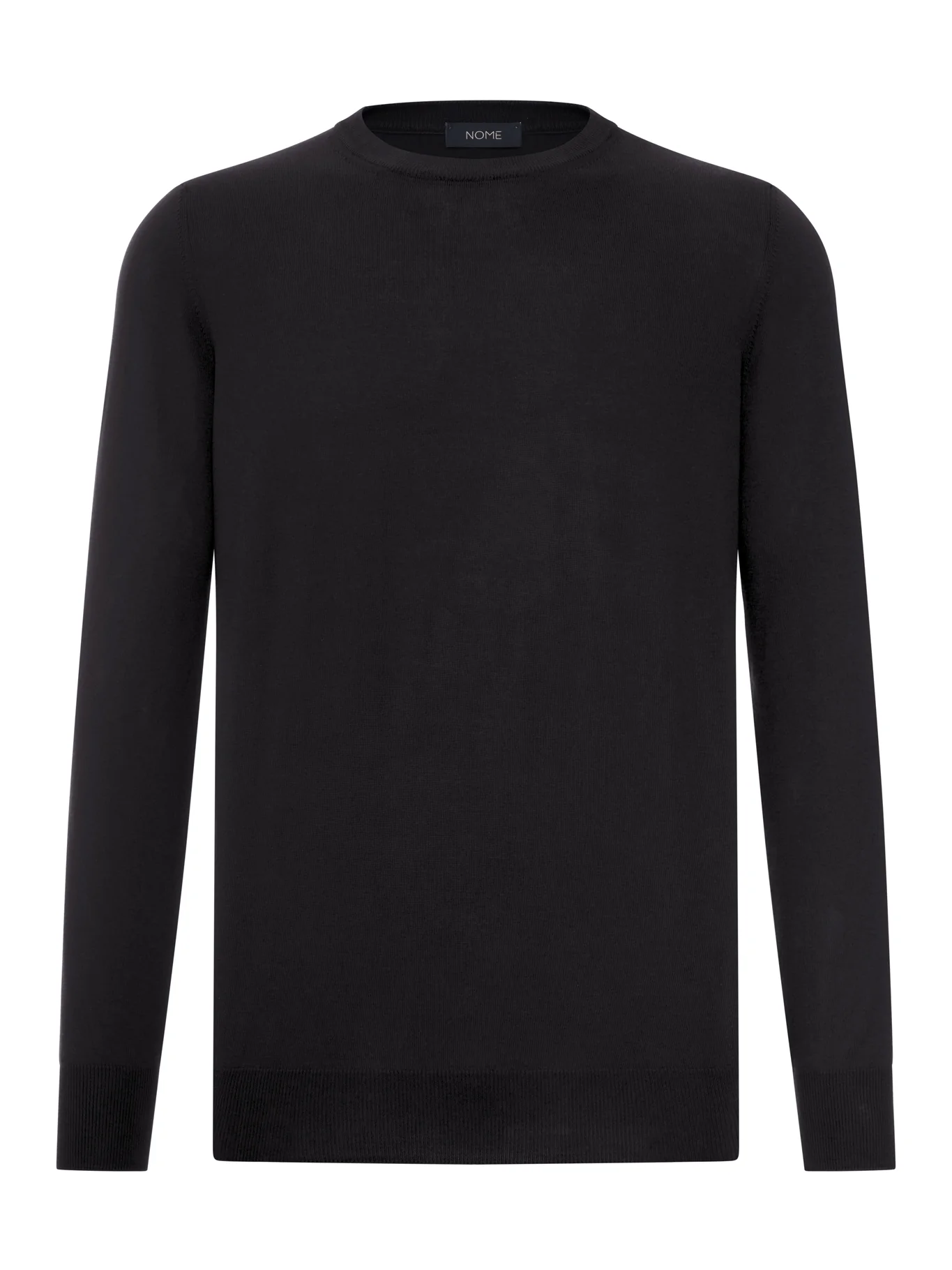 CREW NECK LONG SLEEVED COTTON KNITTED T-SHIRT