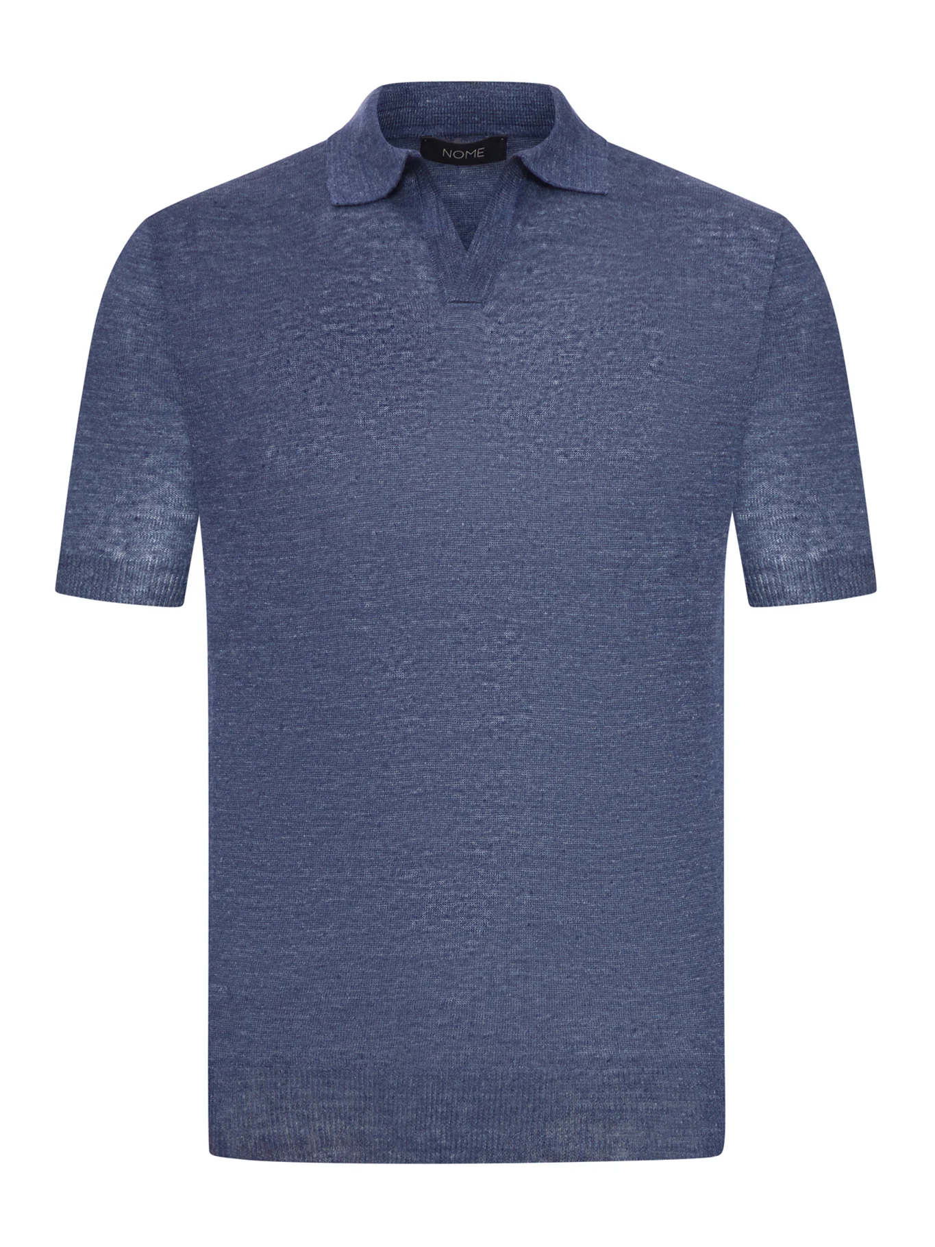 SHORT-SLEEVED LINEN POLO SHIRT