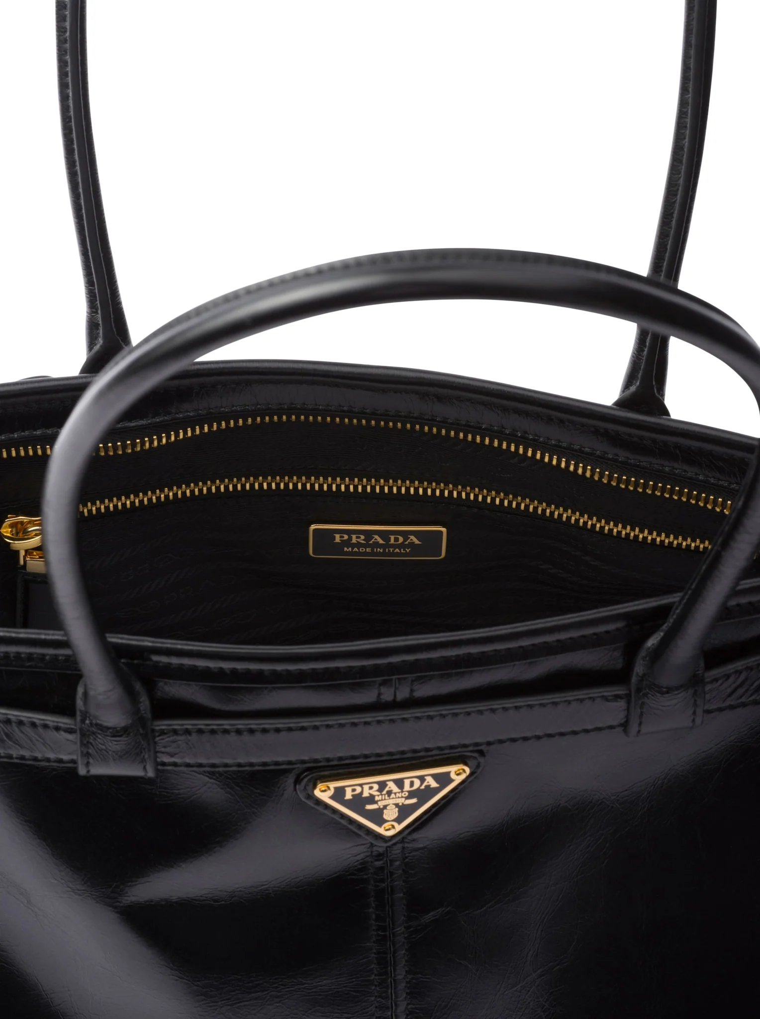 PRADA BONNIE LARGE LEATHER HANDBAG - Image 6