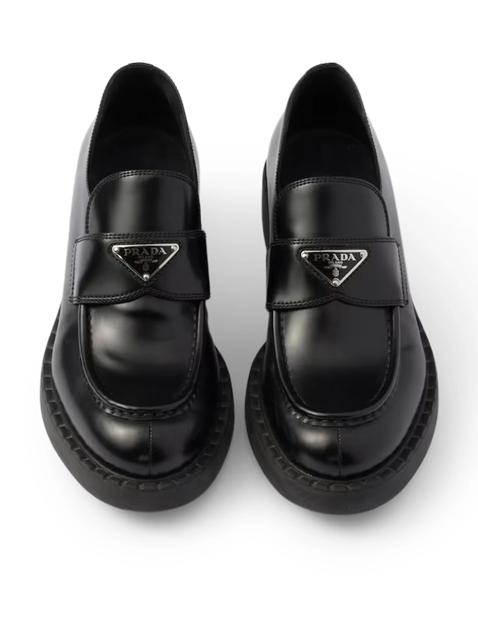 CHOCOLATE BRUSHED LEATHER LOAFERS - Image 4