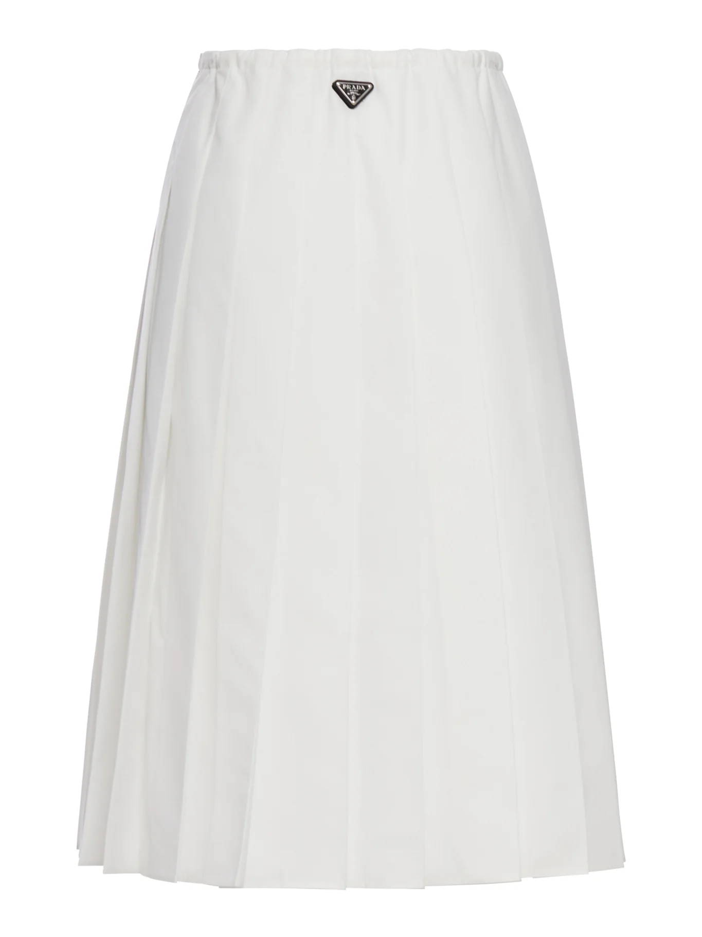 PLEATED MIDI SKIRT IN COTTON POPLIN - Image 2