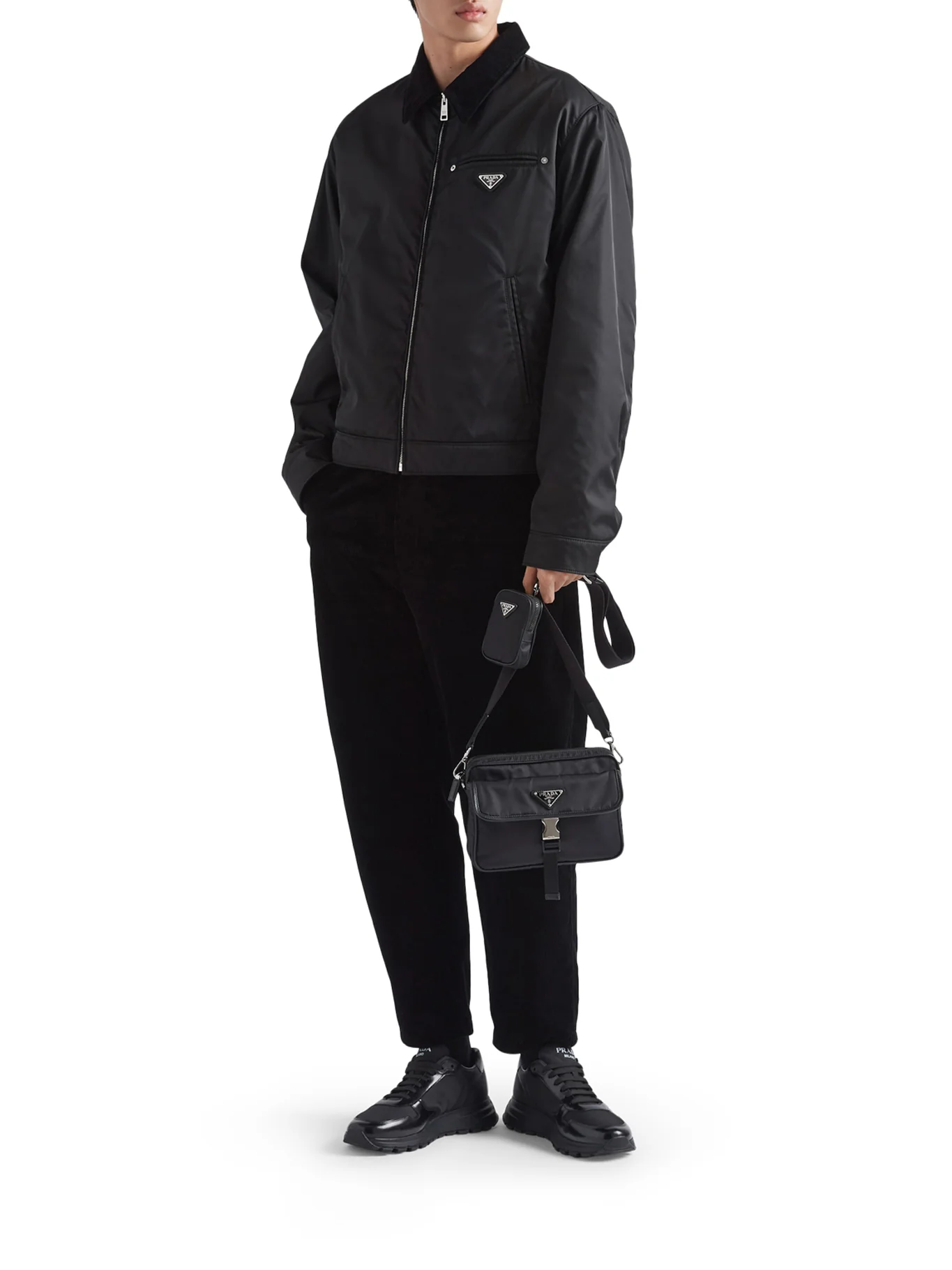SHOULDER BAG IN RE-NYLON AND SAFFIANO - Image 2