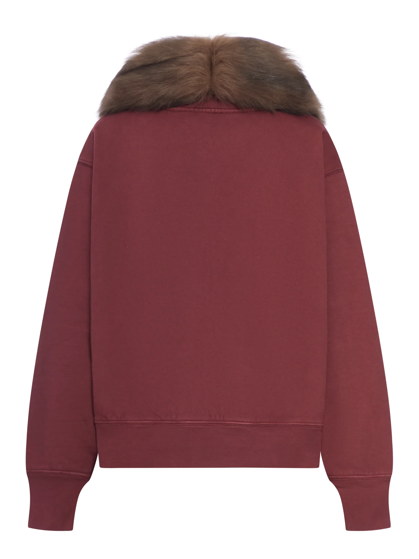 SWEATSHIRT WITH REMOVABLE FUR COLLAR - Image 2