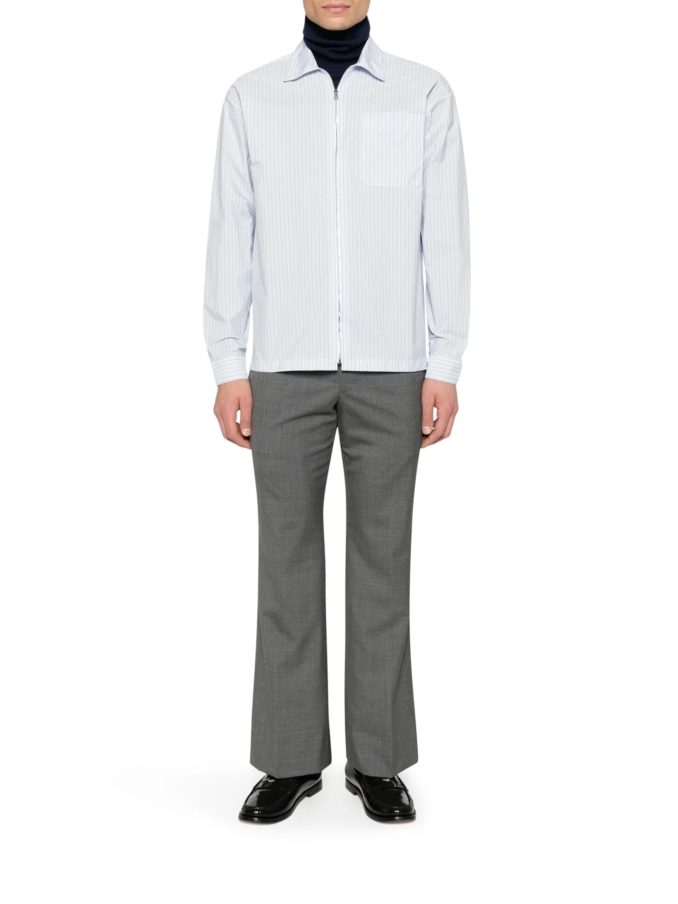TECHNICAL FABRIC SHIRT WITH STRIPED PATTERN - Image 2