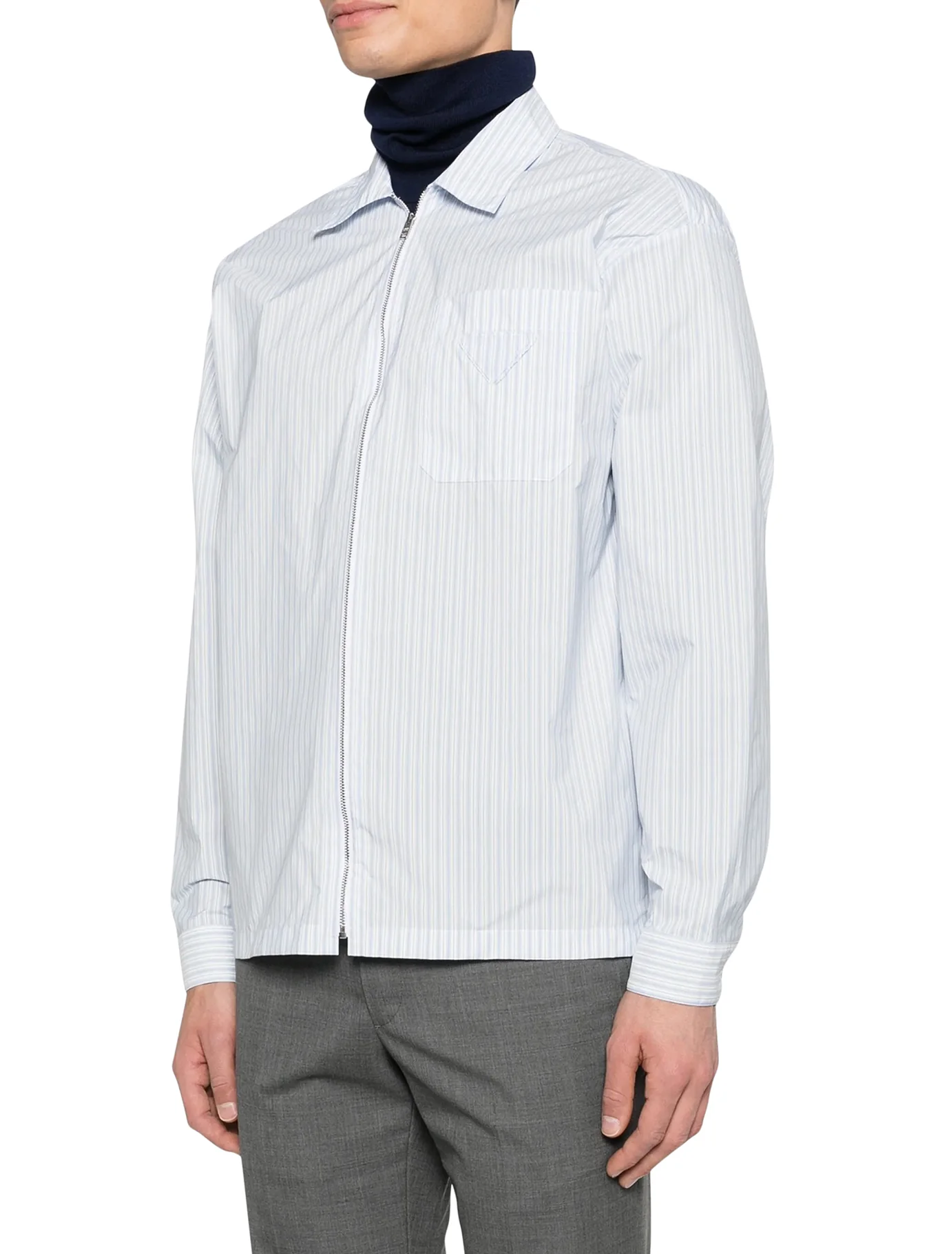 TECHNICAL FABRIC SHIRT WITH STRIPED PATTERN - Image 3