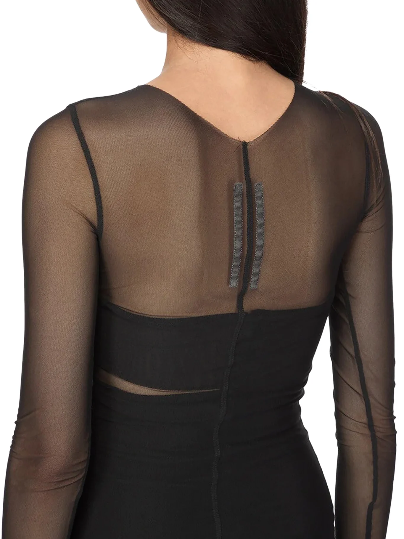 LONG TRANSPARENT TULLE DRESS - Image 5