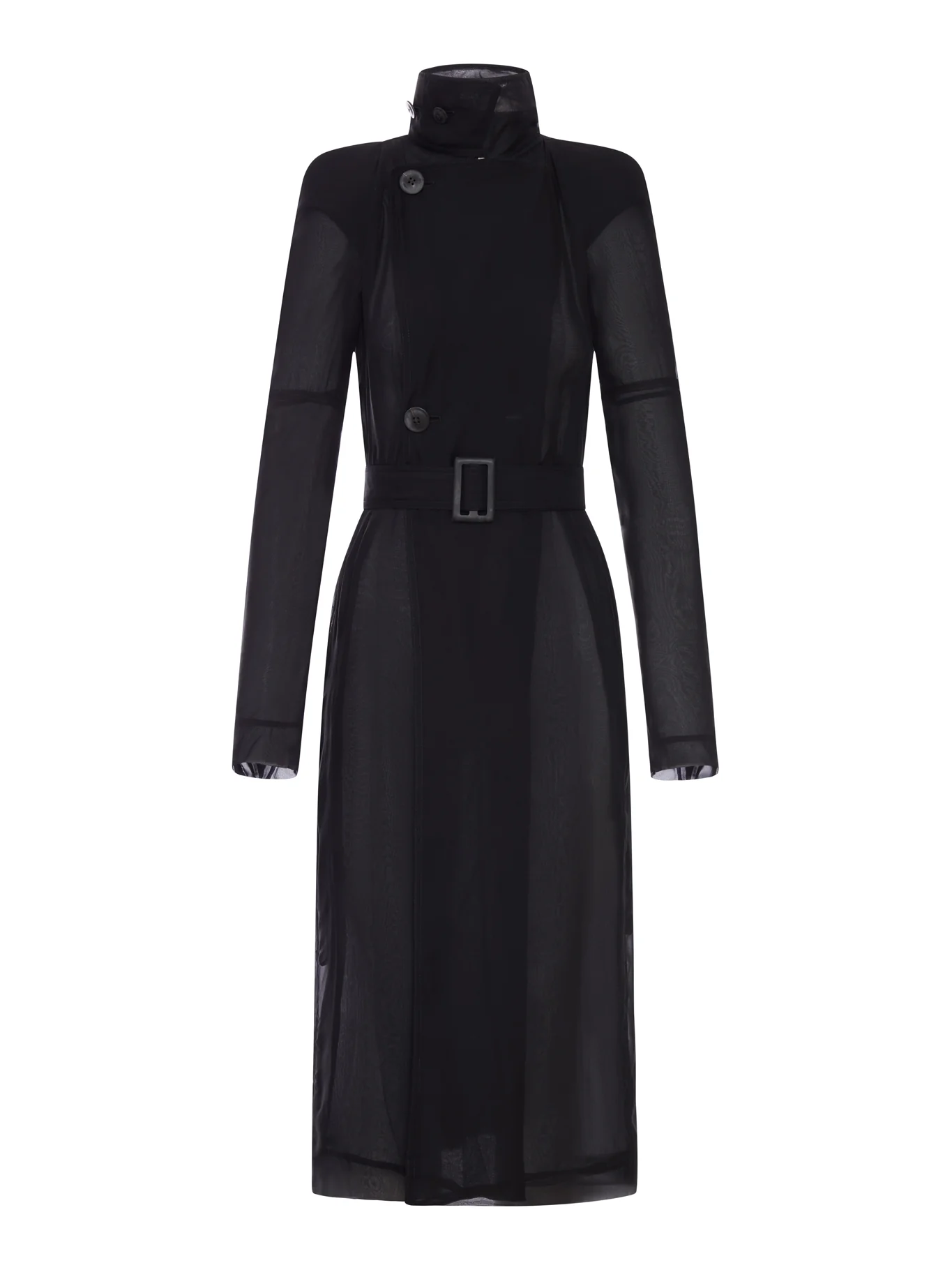 MARIA TRENCH COAT IN TRANSPARENT ORGANZA WITH BELT
