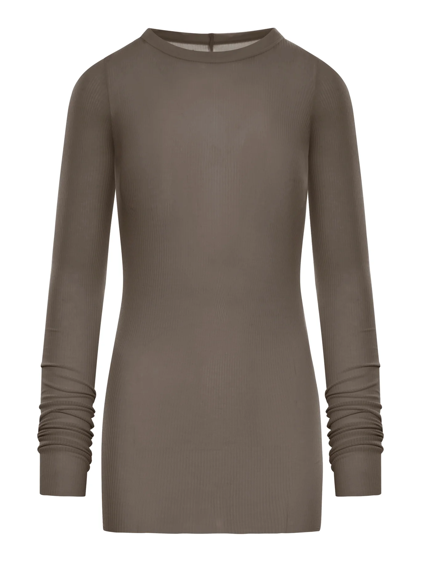RIBBED SWEATER IN SEMI-TRANSPARENT FABRIC