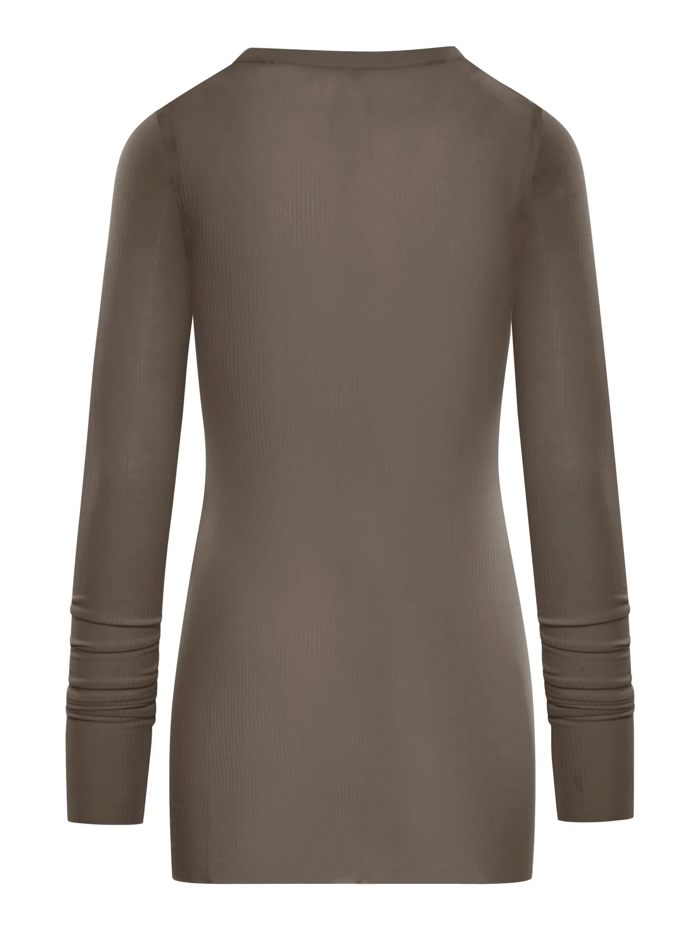 RIBBED SWEATER IN SEMI-TRANSPARENT FABRIC - Image 2