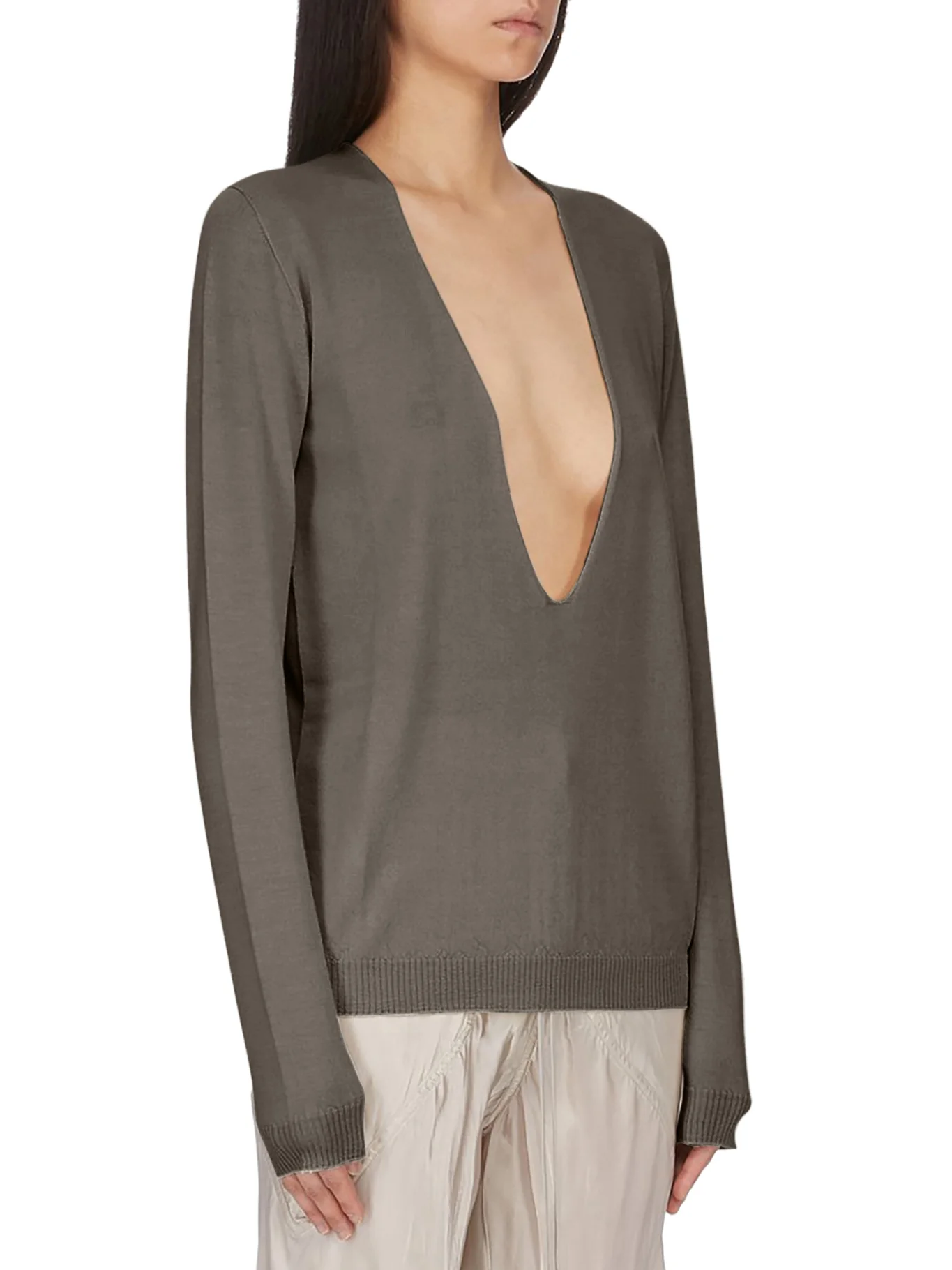 V-NECK SWEATER IN VIRGIN WOOL - Image 5