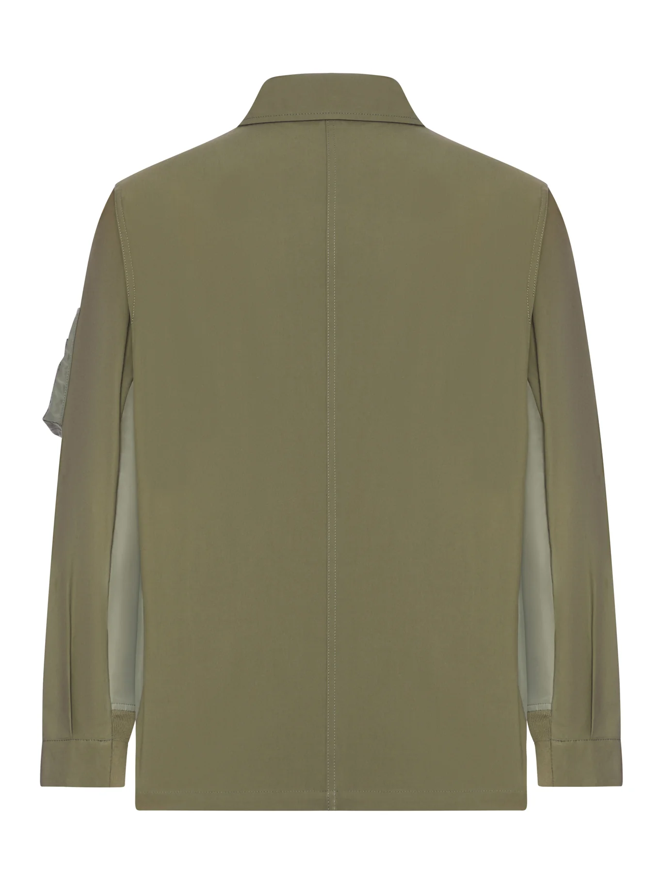 COTTON JACKET WITH NYLON DETAILS APPLIED - Image 2