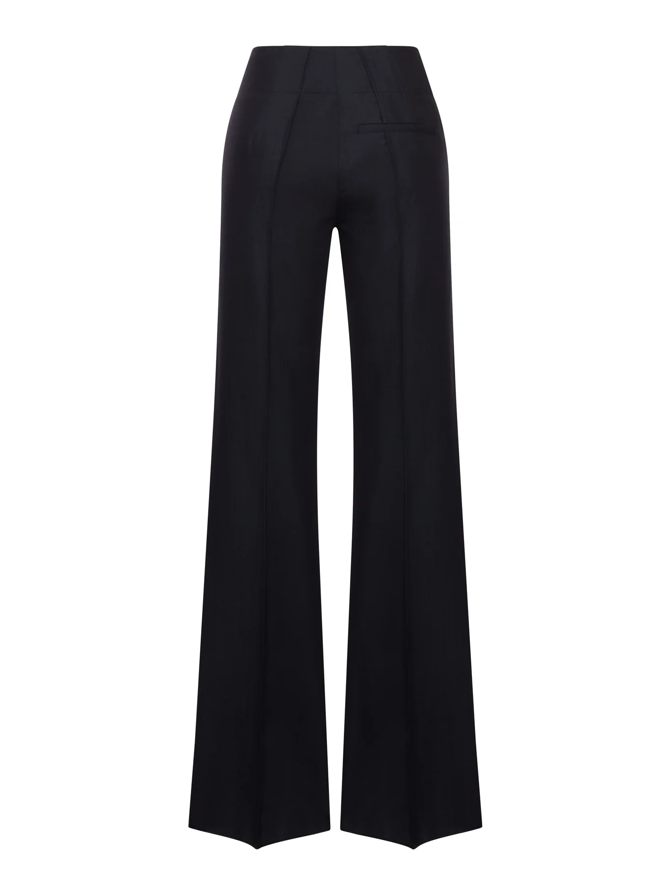 TAILORED SILK AND WOOL FLARED TROUSERS - Image 2