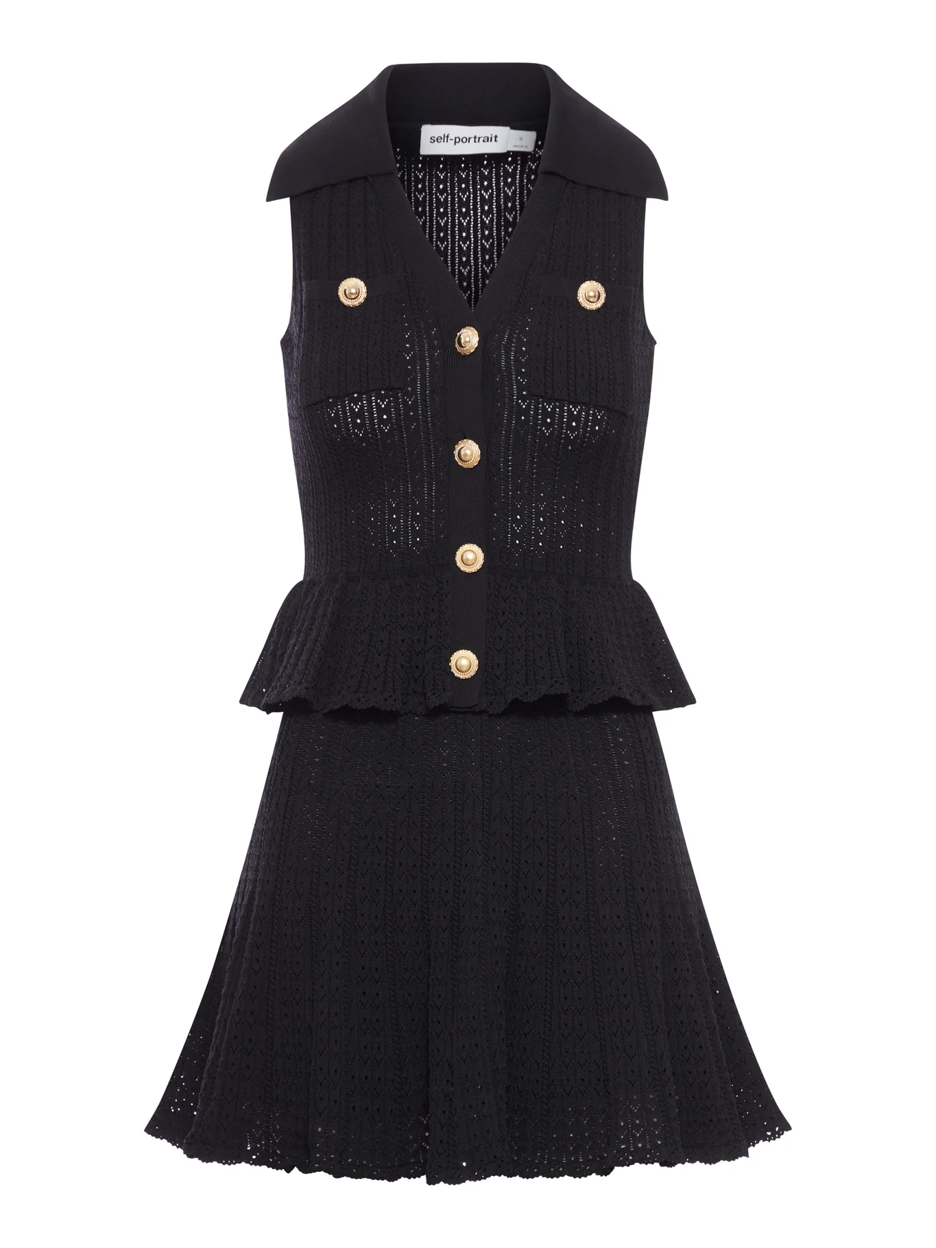 MINI DRESS IN OPENWORK MESH