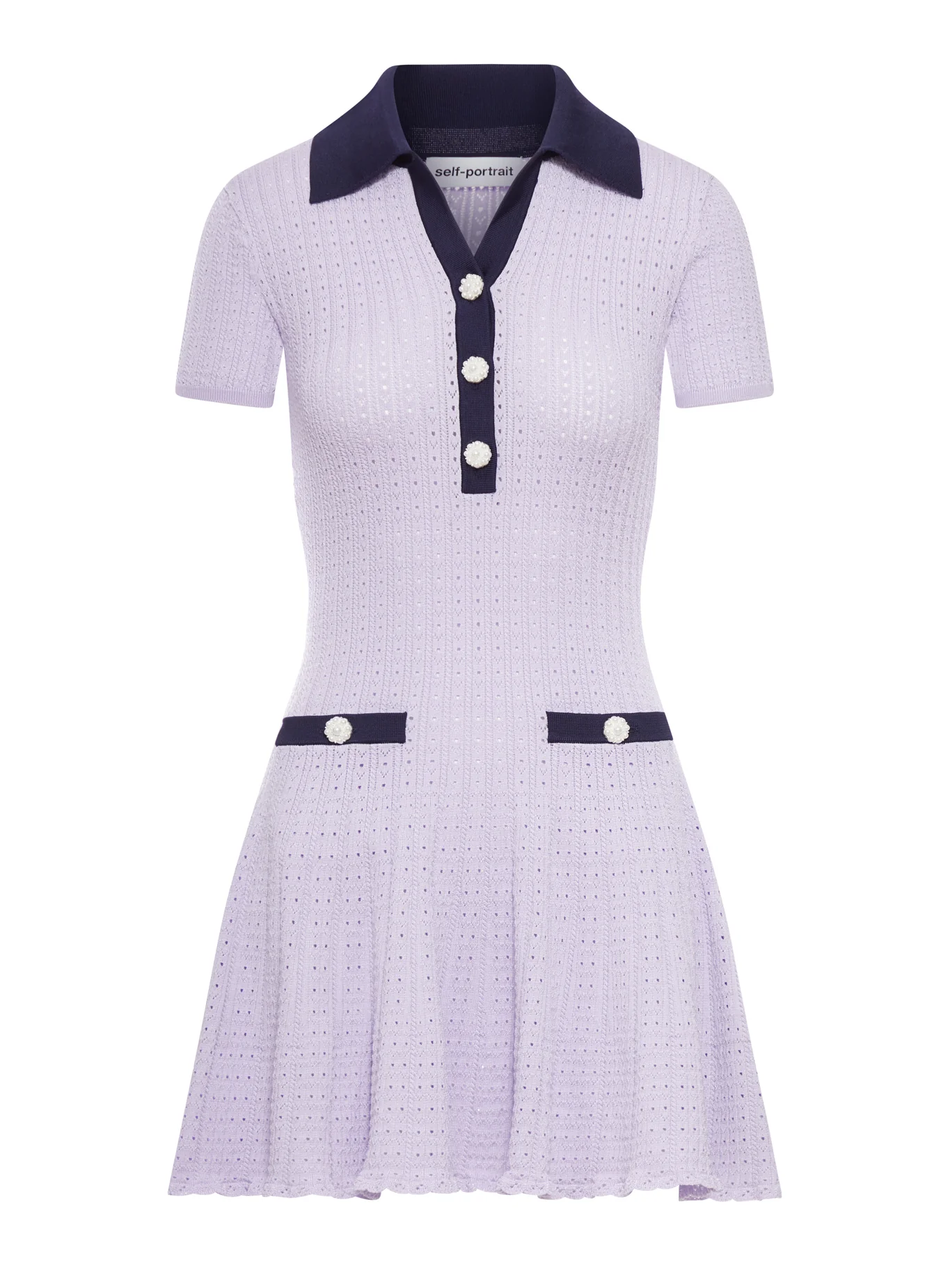 MINI DRESS IN OPENWORK MESH