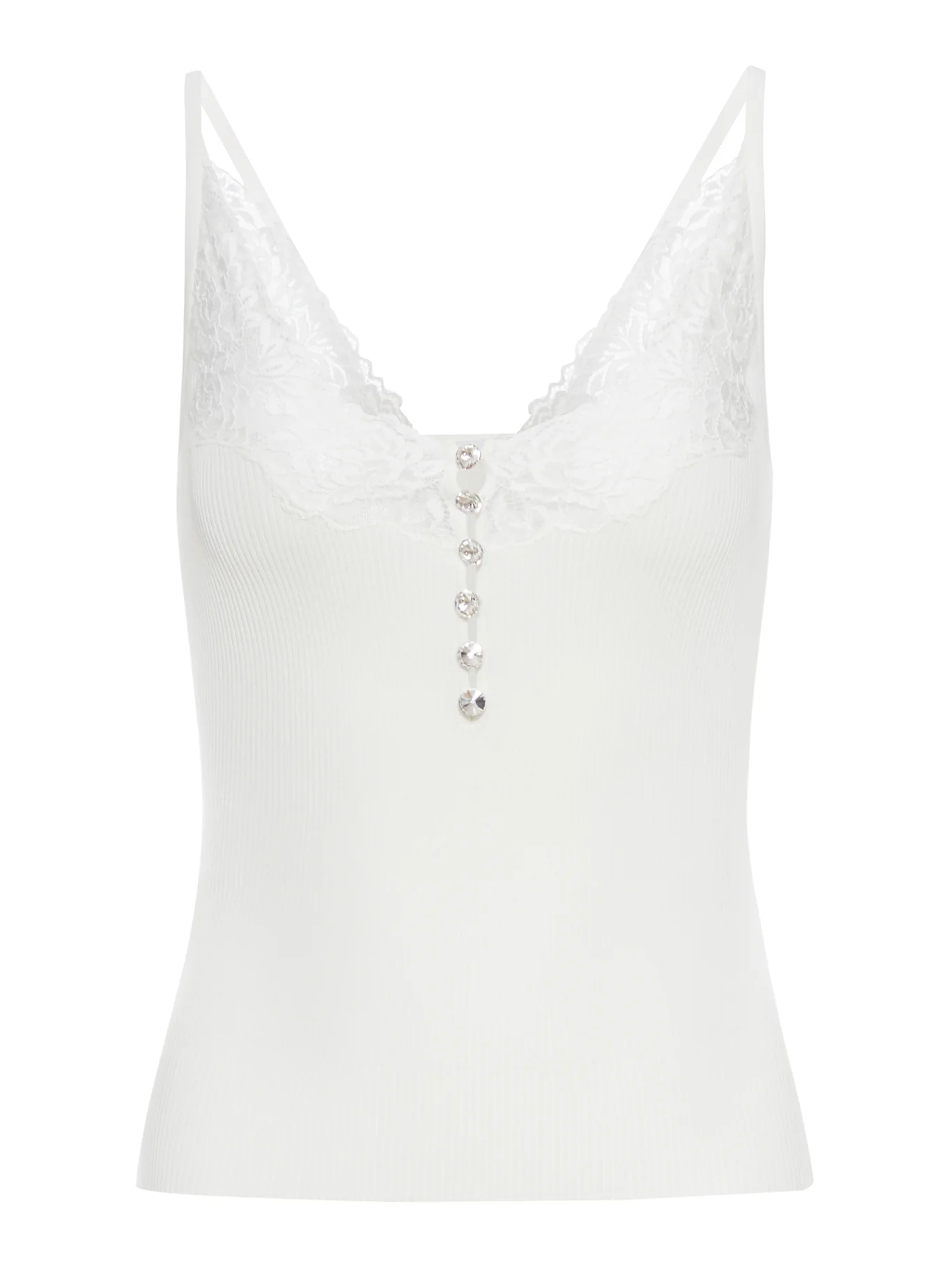 RIBBED TOP WITH LACE