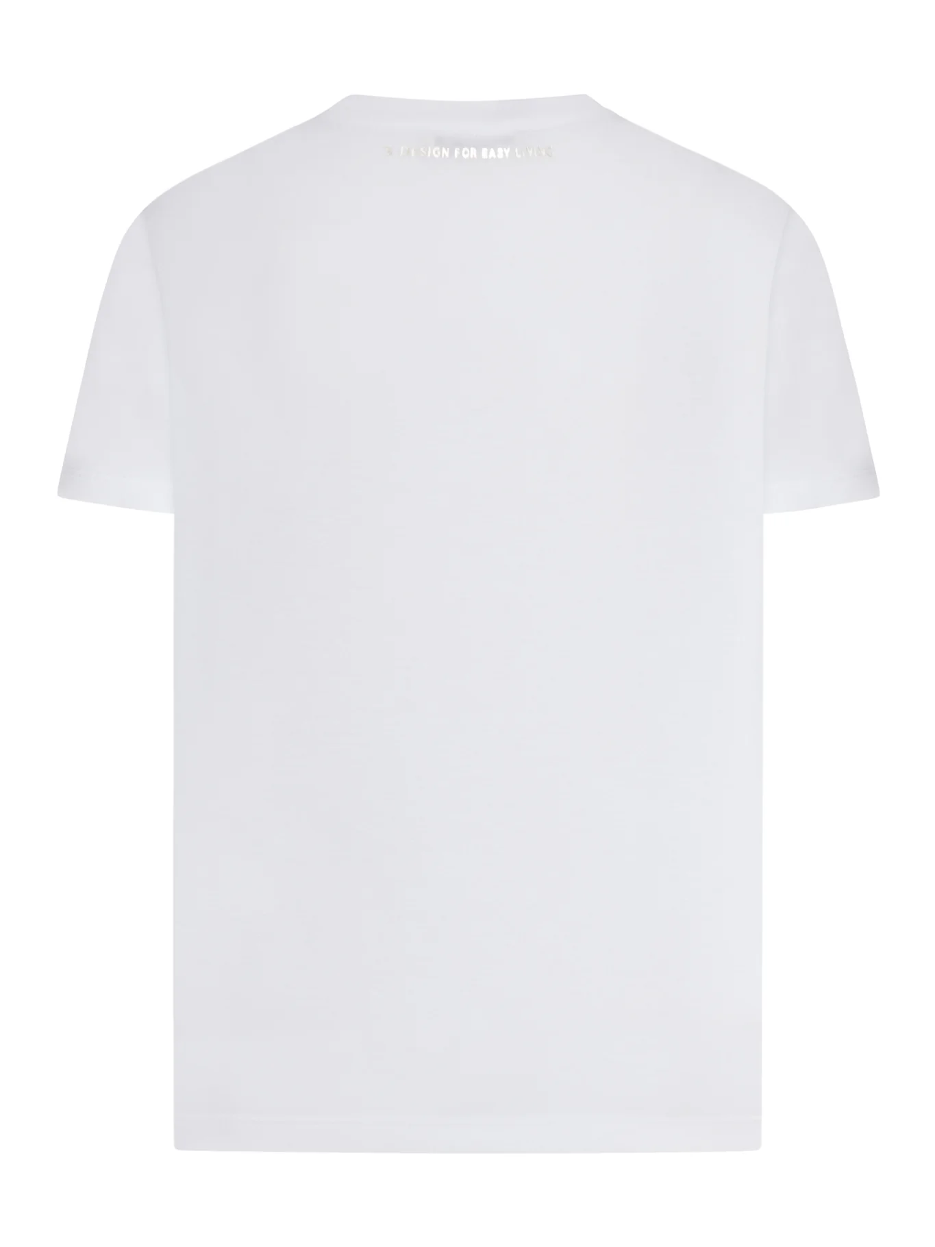 COTTON T-SHIRT WITH CONTRASTING SIDE LOGO - Image 2