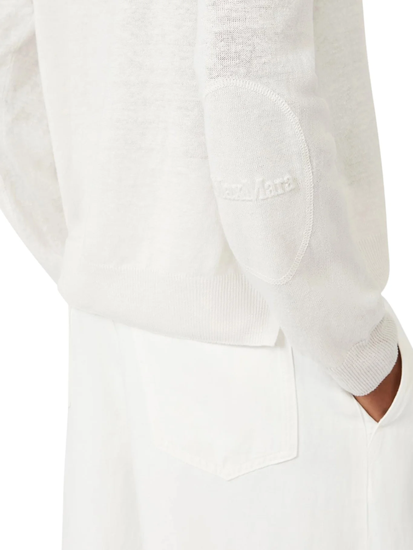 CREW NECK SWEATER IN LINEN YARN - Image 5