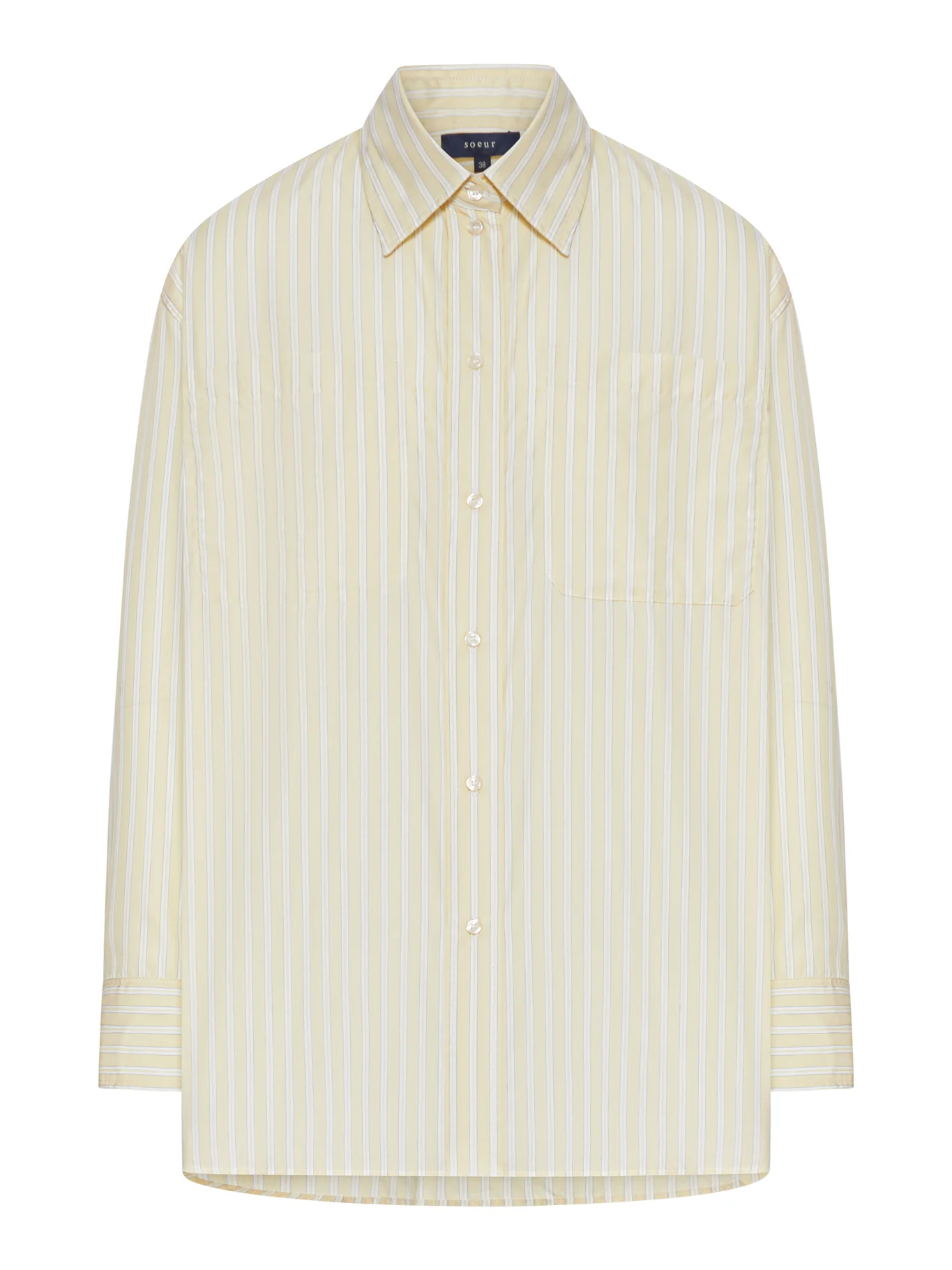 OVERSIZED COTTON SHIRT WITH PATCHED POCKET