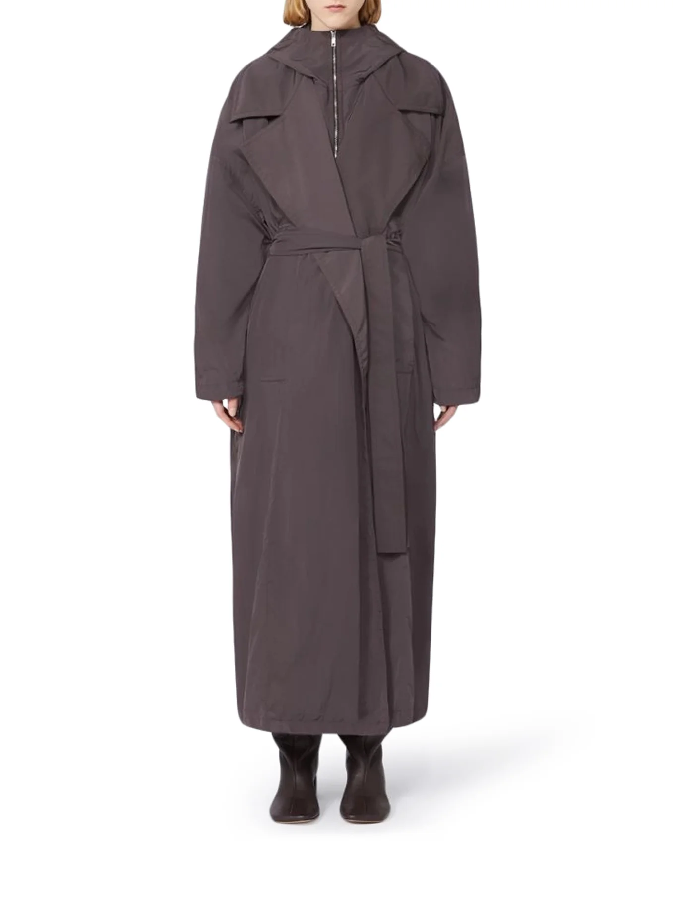 OVERSIZED TAFFETA TRENCH COAT WITH BARBA - Image 3