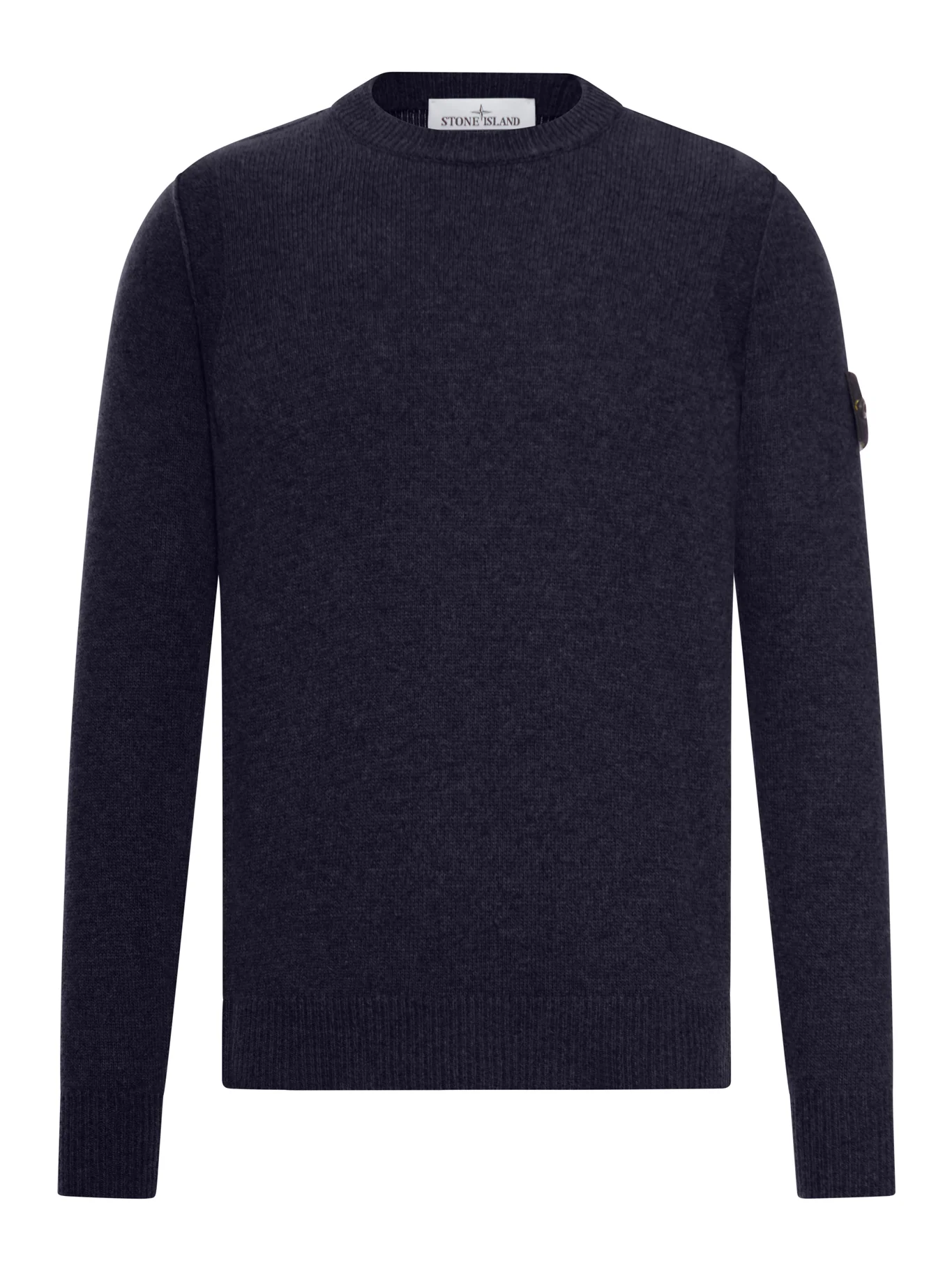 MELANGE EFFECT SWEATER WITH COMPASS LOGO