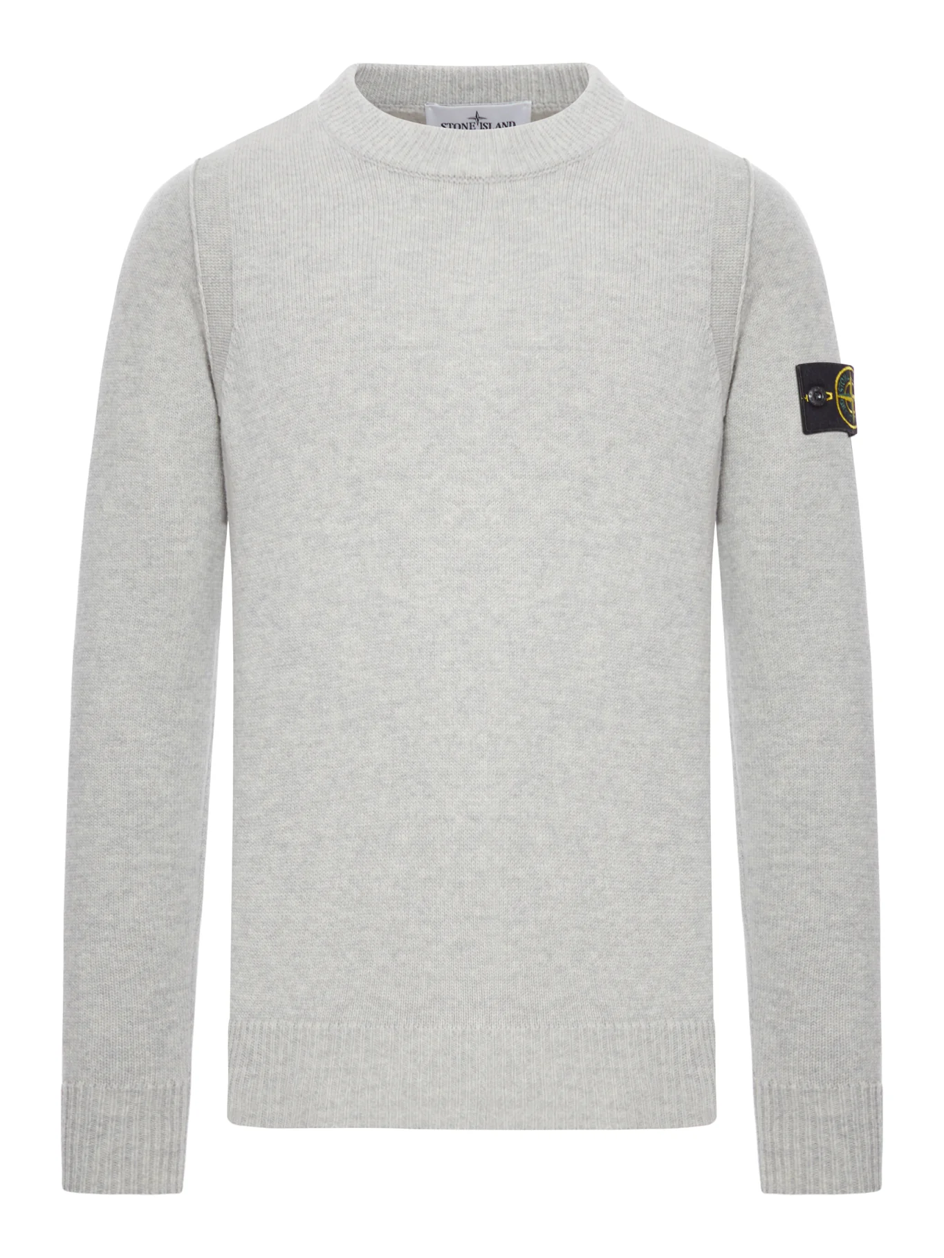 MELANGE EFFECT SWEATER WITH COMPASS LOGO