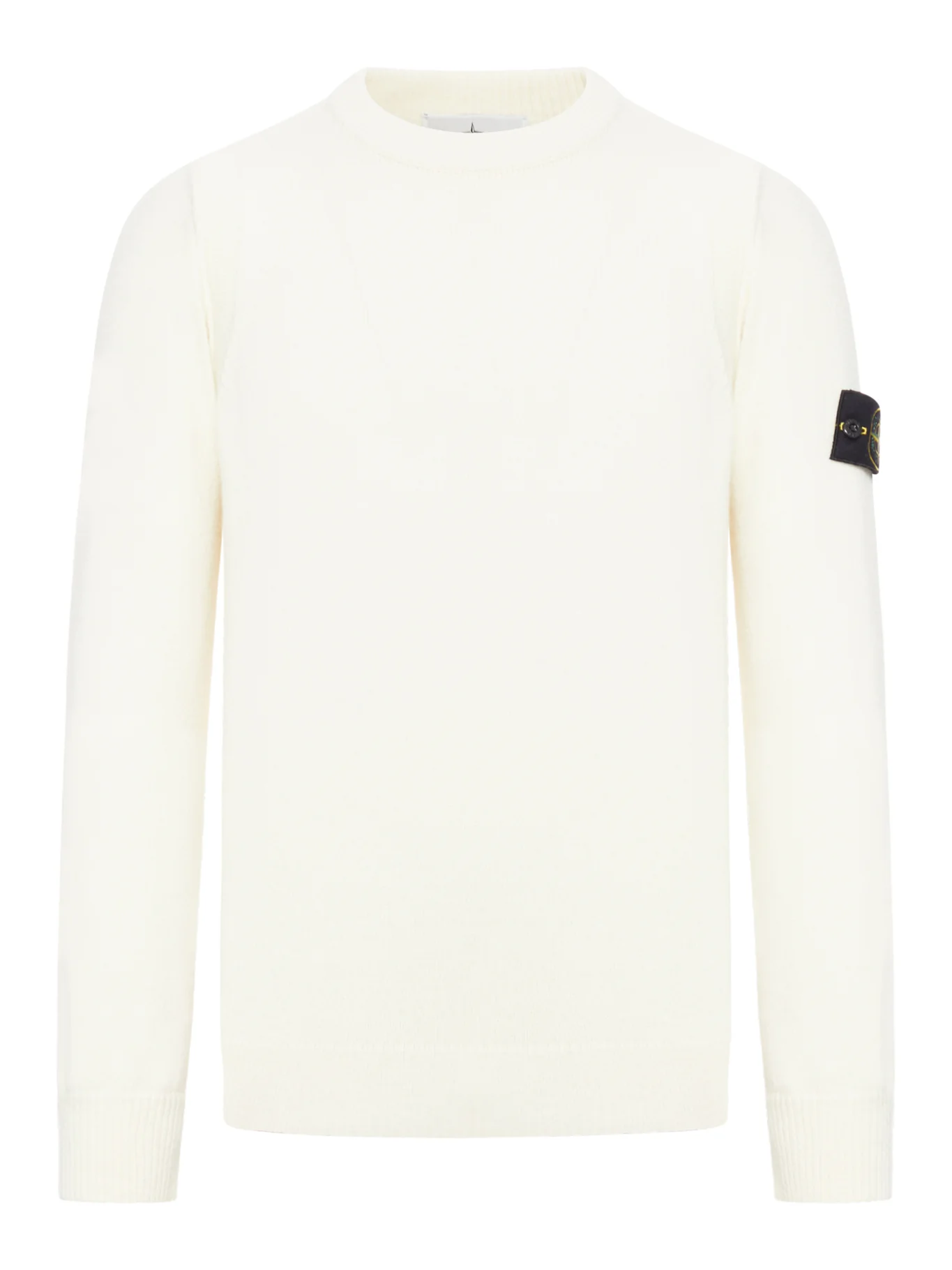 MELANGE EFFECT SWEATER WITH COMPASS LOGO