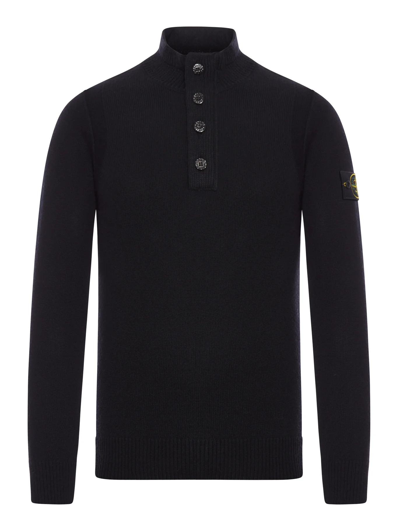 SWEATER WITH SHORT ZIP AND FELT DETAILS