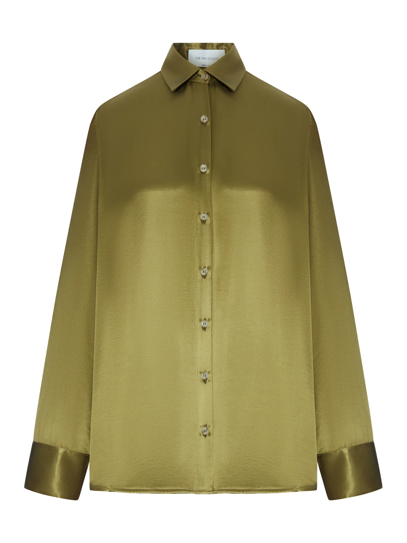 OVERSIZED SILK SHIRT WITH VERTICAL BACK OPENING
