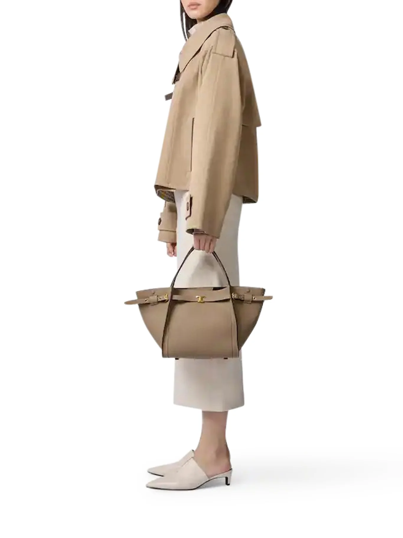 SMALL LEATHER SHOPPING BAG - Image 2