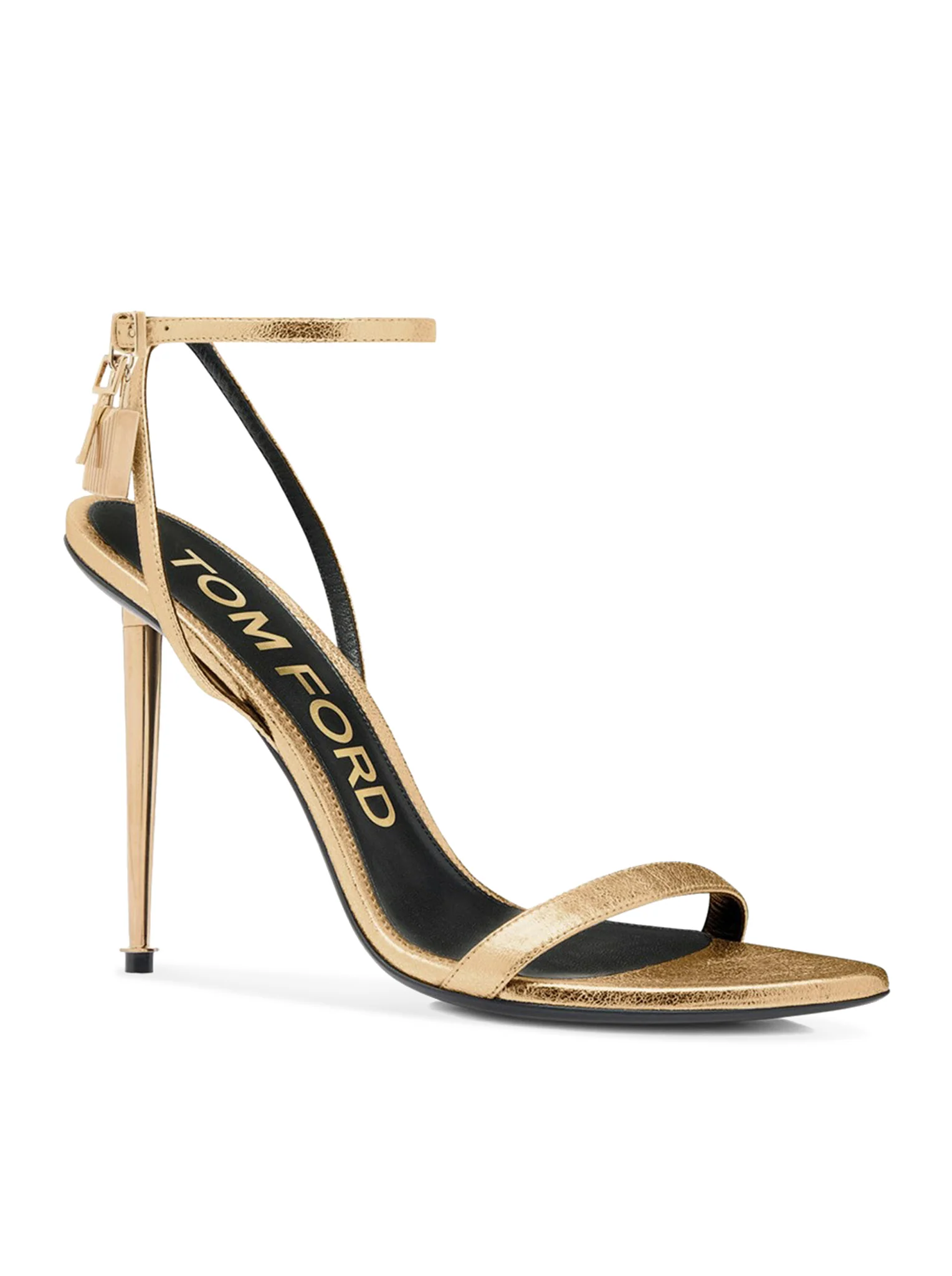 GOLDEN PATENT LEATHER STILETTO HIGH HEEL PUMPS - Image 2