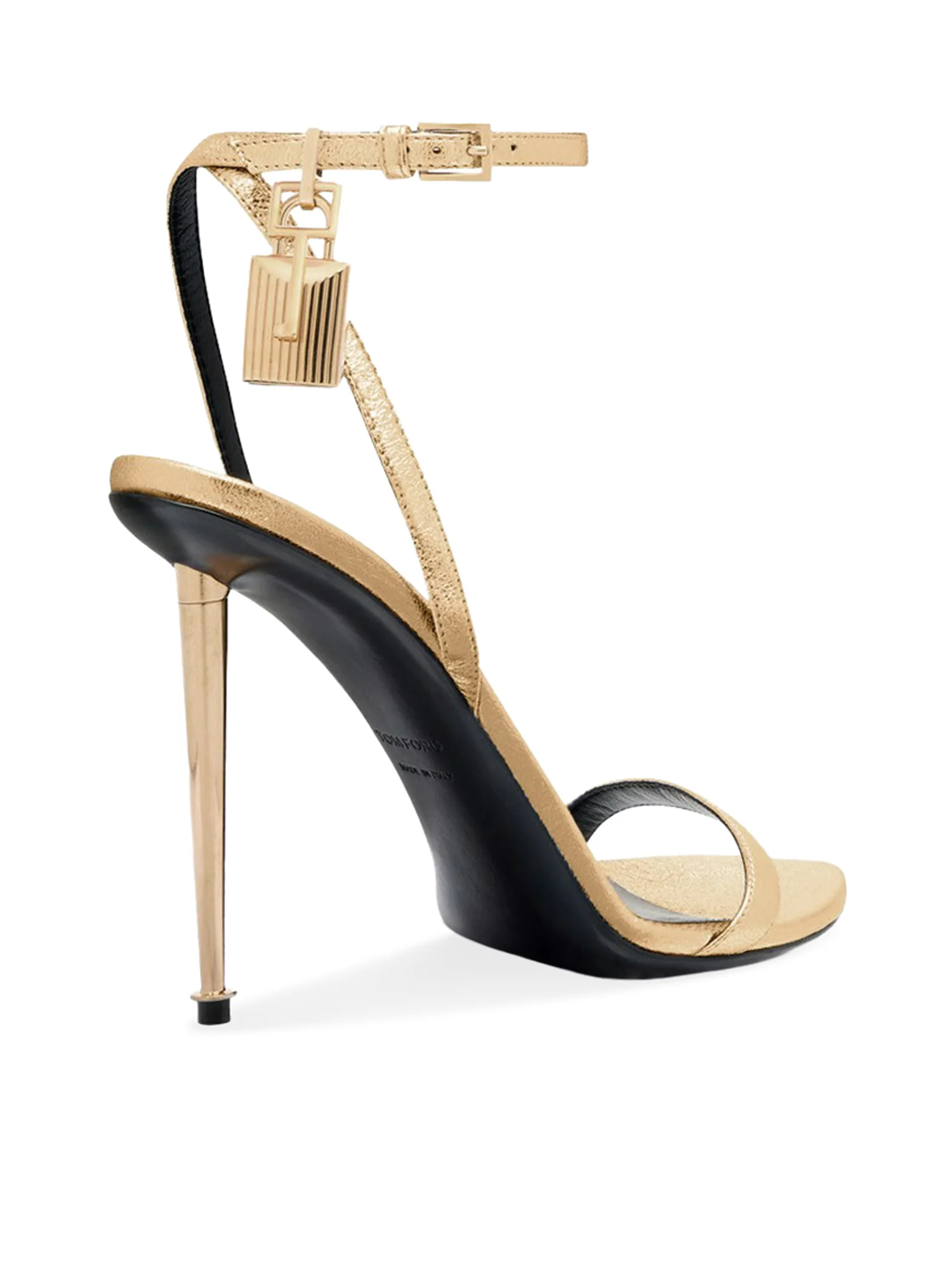 GOLDEN PATENT LEATHER STILETTO HIGH HEEL PUMPS - Image 3
