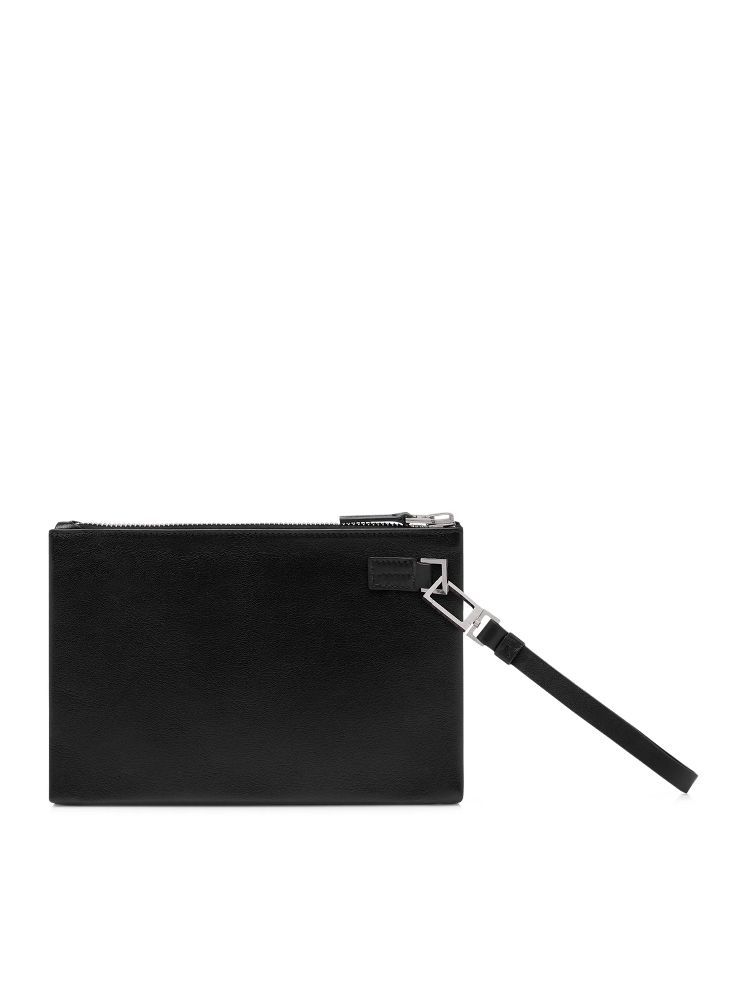 MINIMAL SLIM GRAIN LEATHER CLUTCH WITH WRIST STRAP - Image 3