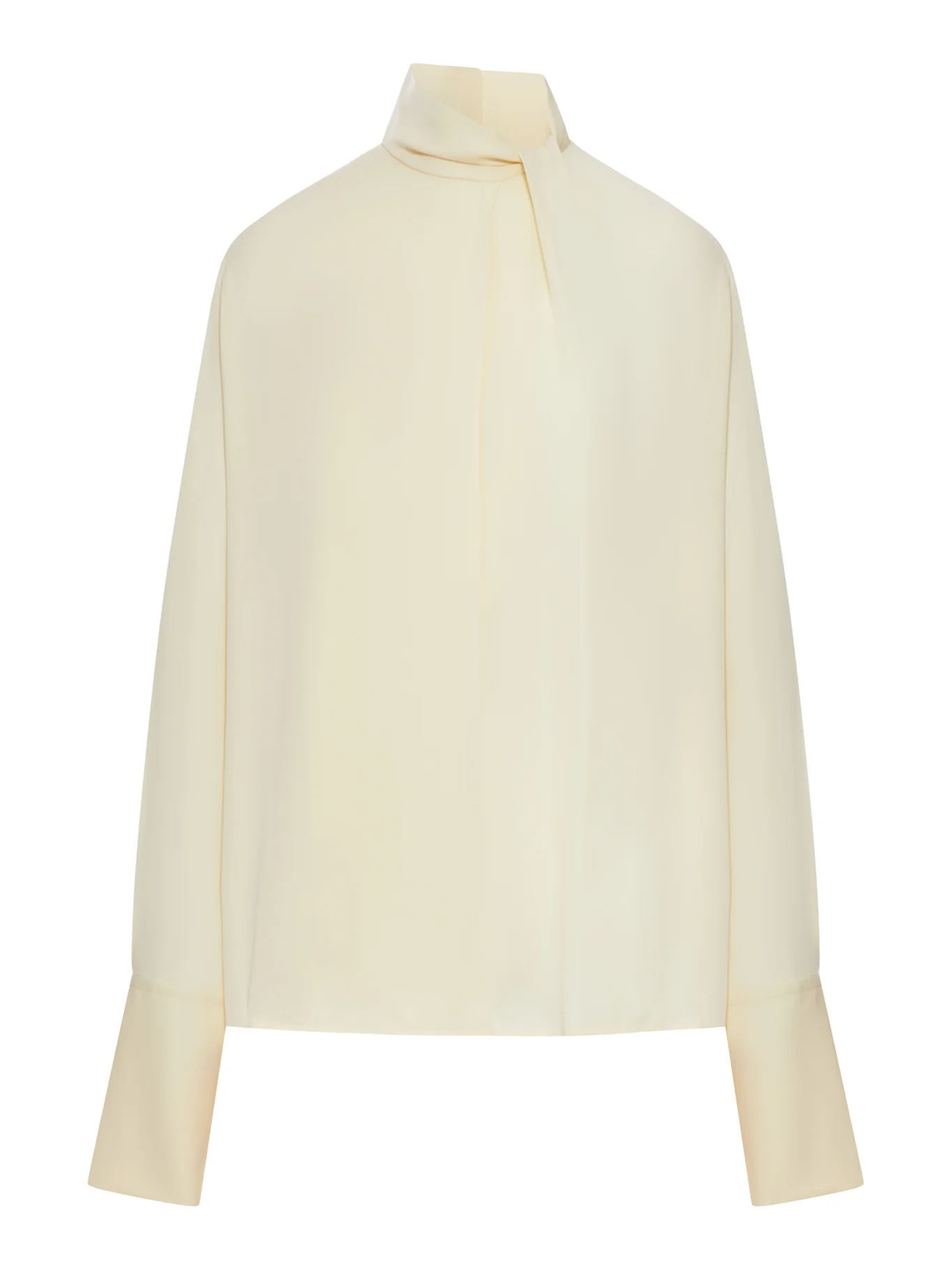LONG-SLEEVED SILK GEORGETTE BLOUSE
