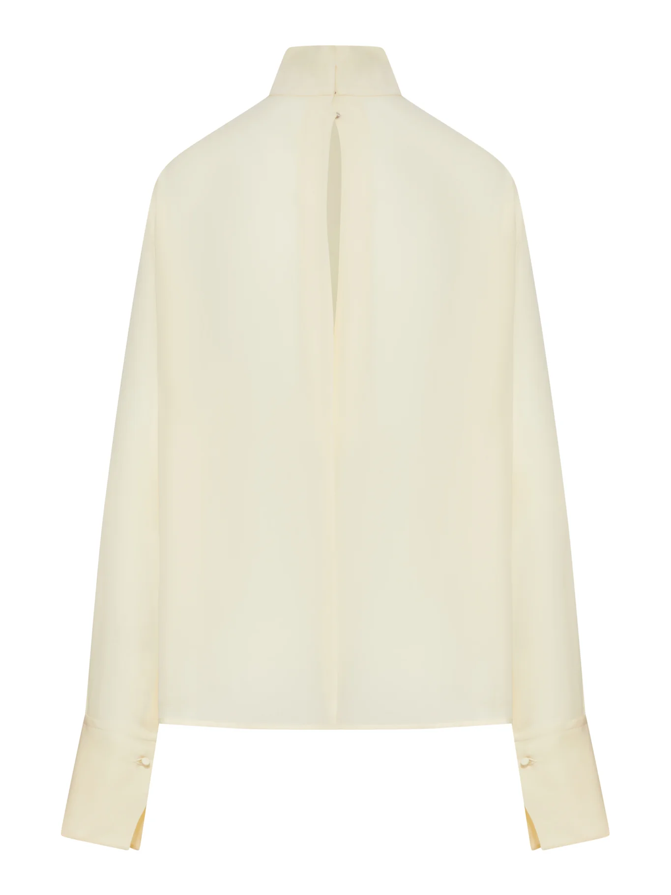 LONG-SLEEVED SILK GEORGETTE BLOUSE - Image 2