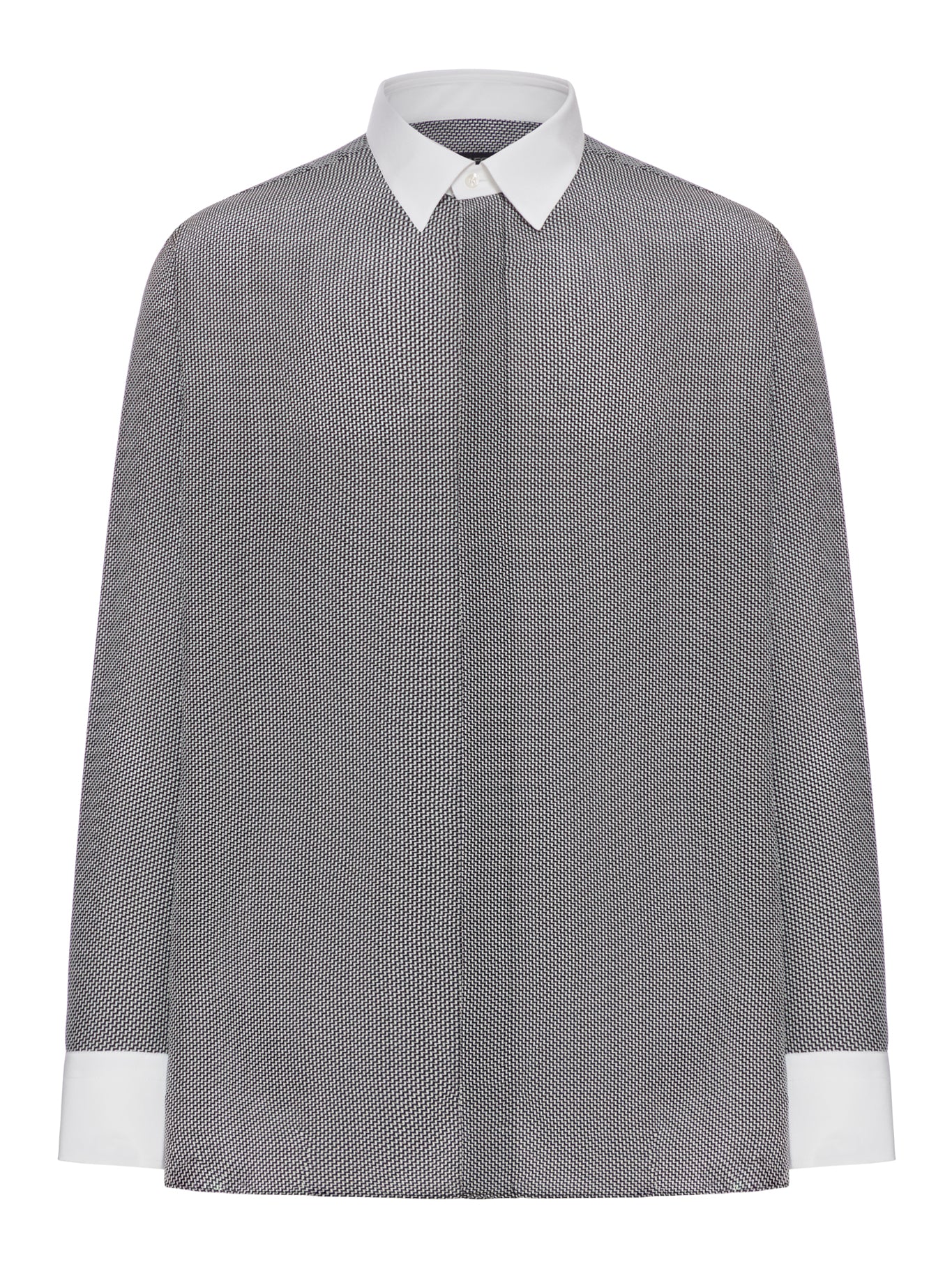SILK SHIRT WITH GRAPHIC PRINT