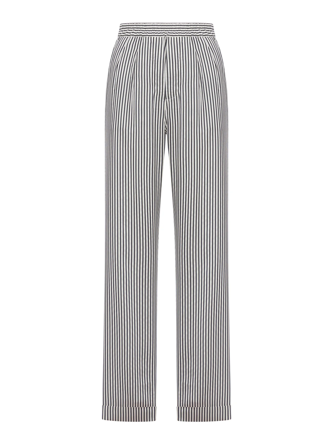 STRIPED SILK TROUSERS