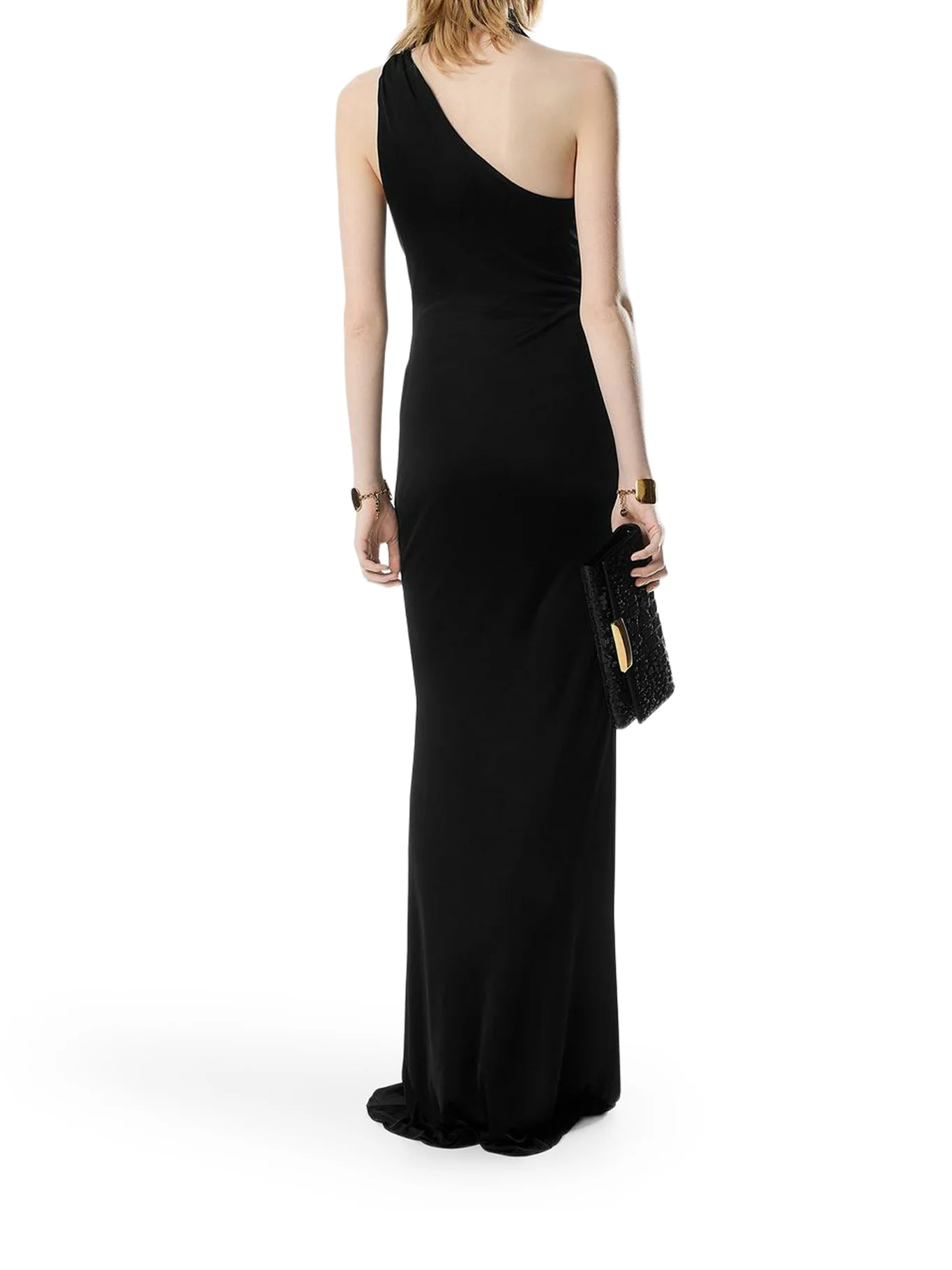 ONE SHOULDER EVENING DRESS WITH SCARF - Image 3