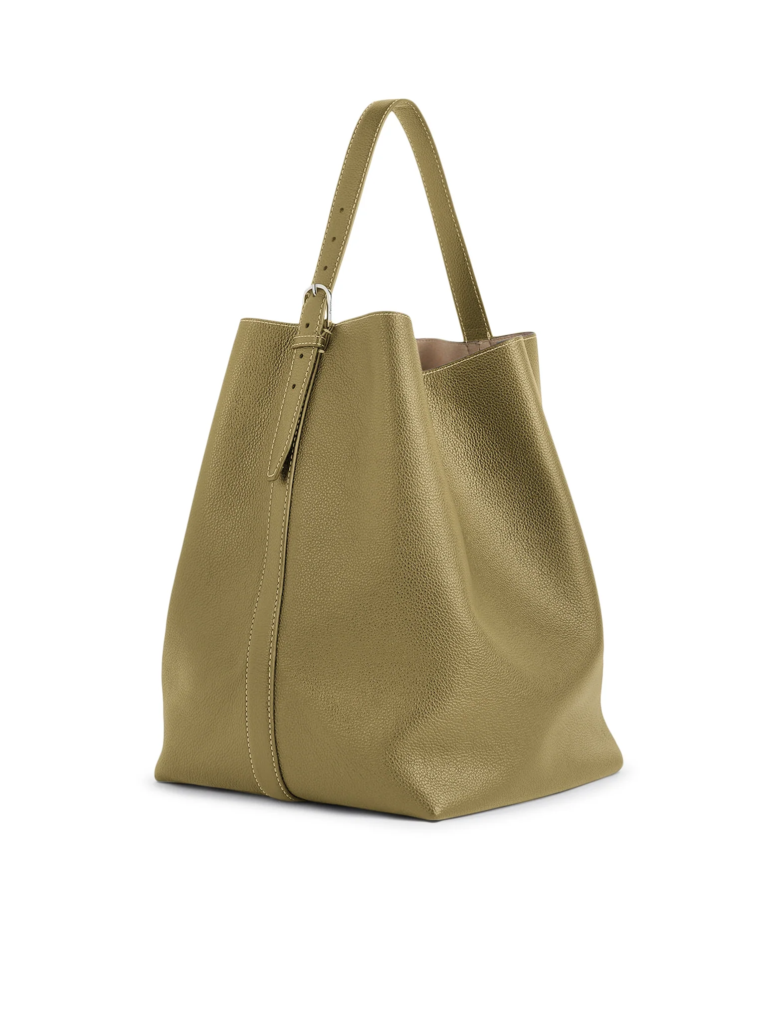 BELTED TOTE BAG IN HAMMERED CALFSKIN - Image 3
