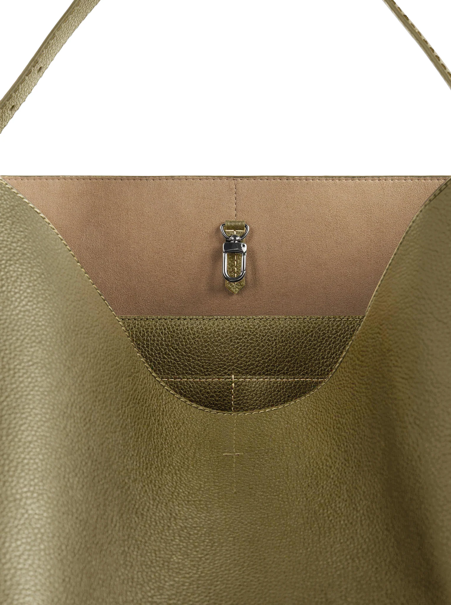BELTED TOTE BAG IN HAMMERED CALFSKIN - Image 6