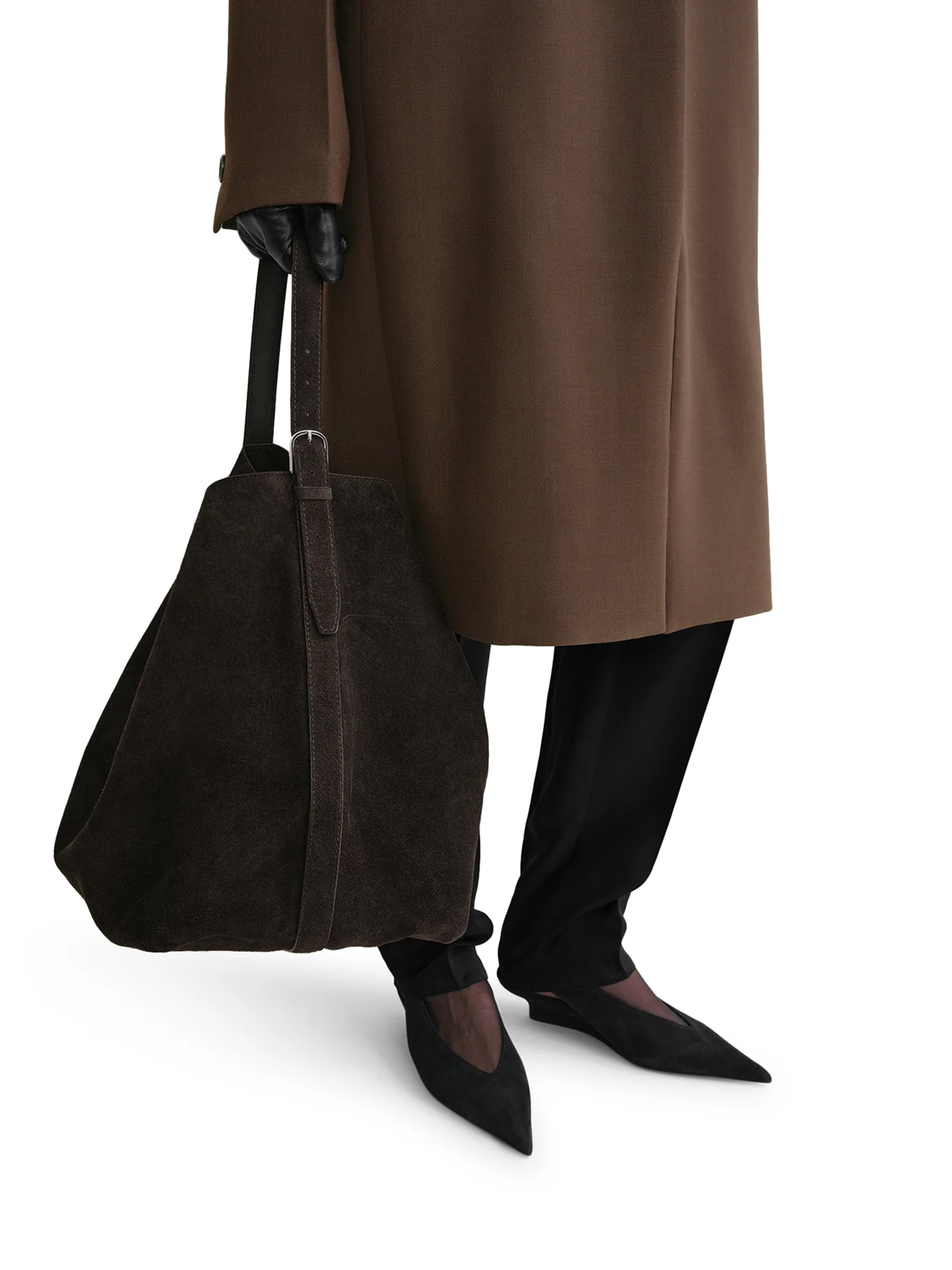 BELTED SUEDE TOTE BAG - Image 3