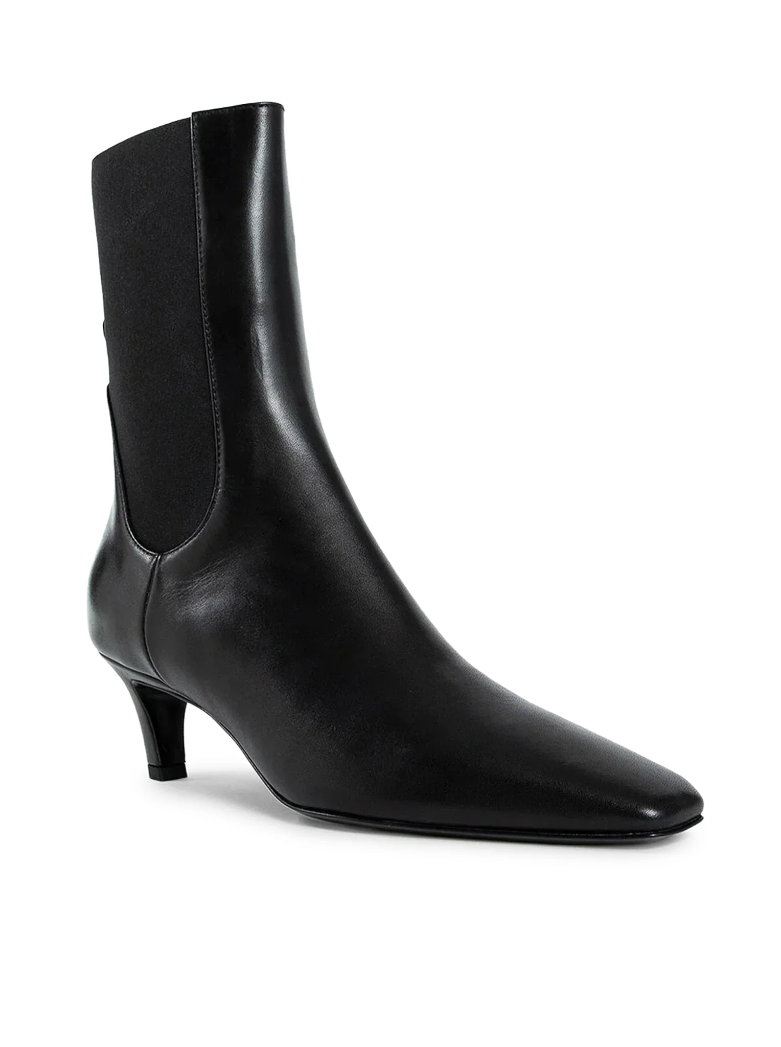 LEATHER MID-HEEL BOOTS - Image 2