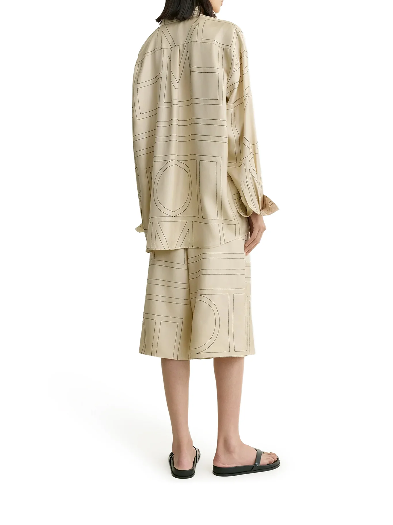 SILK SHIRT WITH MONOGRAM EMBROIDERY - Image 3